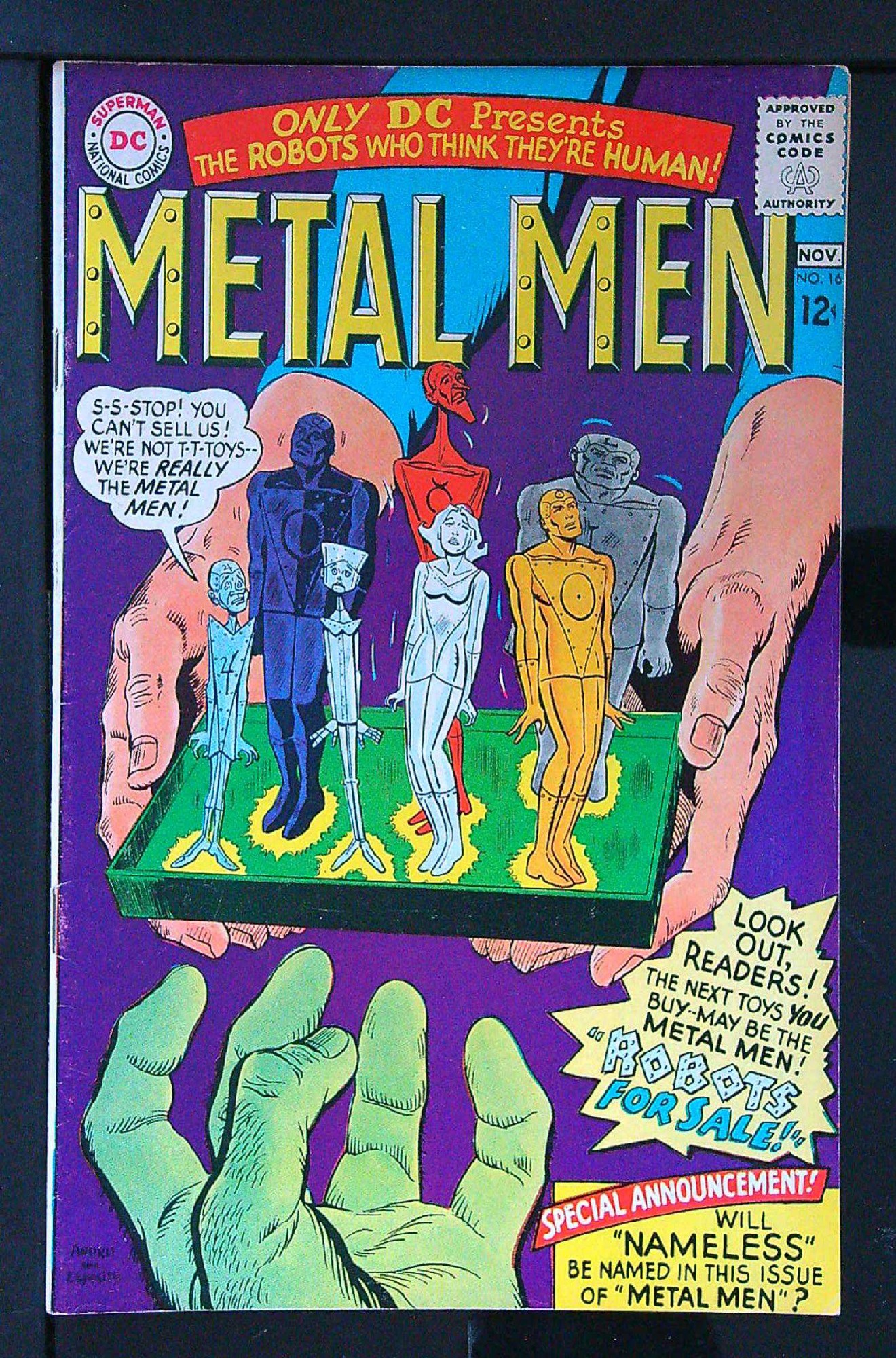 Cover of Metal Men (Vol 1) #16. One of 250,000 Vintage American Comics on sale from Krypton!
