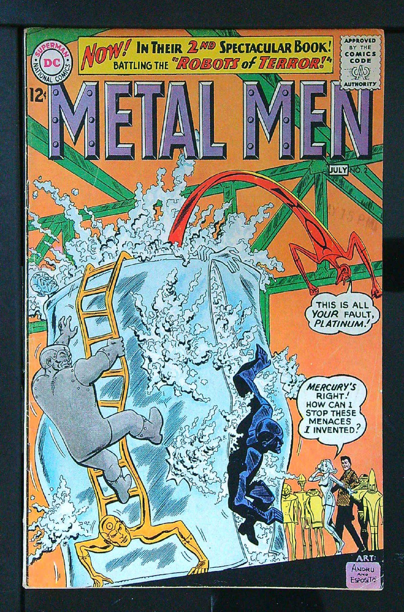 Cover of Metal Men (Vol 1) #2. One of 250,000 Vintage American Comics on sale from Krypton!