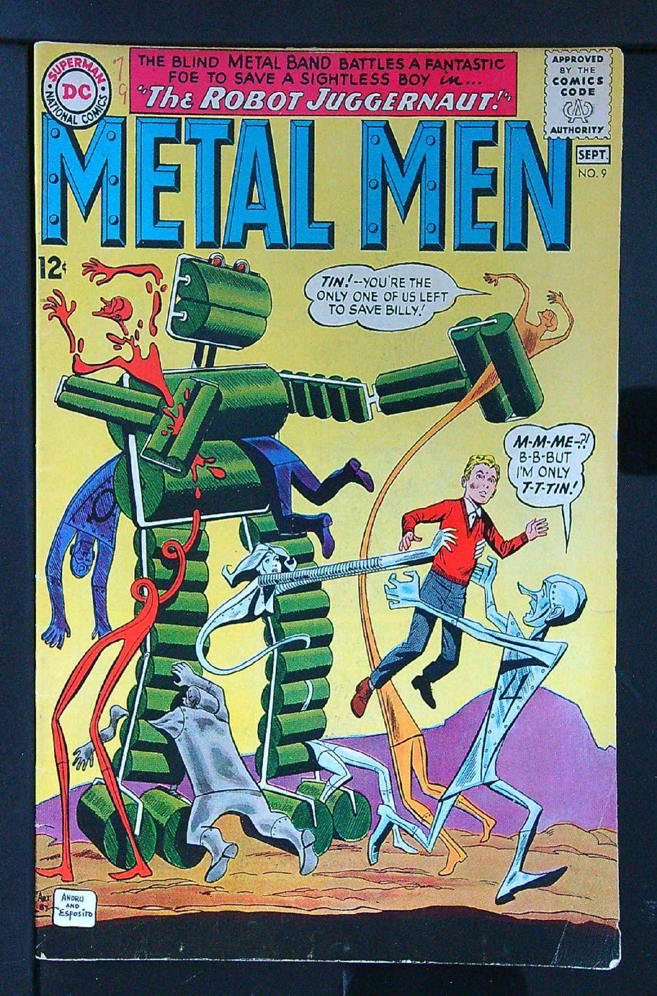 Cover of Metal Men (Vol 1) #9. One of 250,000 Vintage American Comics on sale from Krypton!
