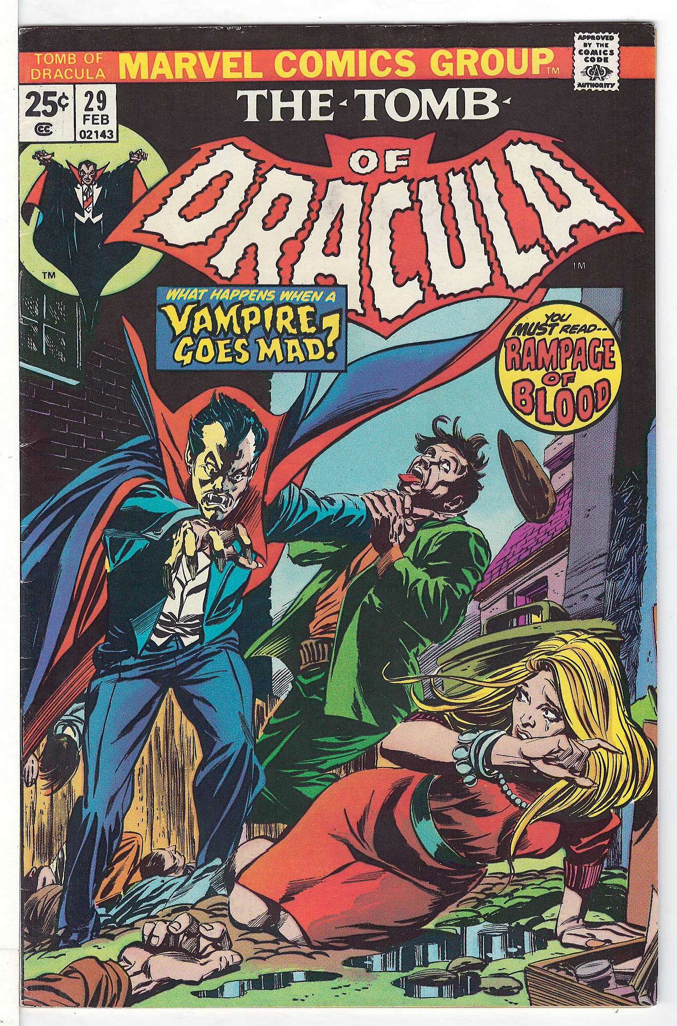 ACTUAL SCAN OF COMIC!<br> Cover of Tomb of Dracula (Vol 1) #29. One of 250,000 Vintage American Comics on sale from Krypton!