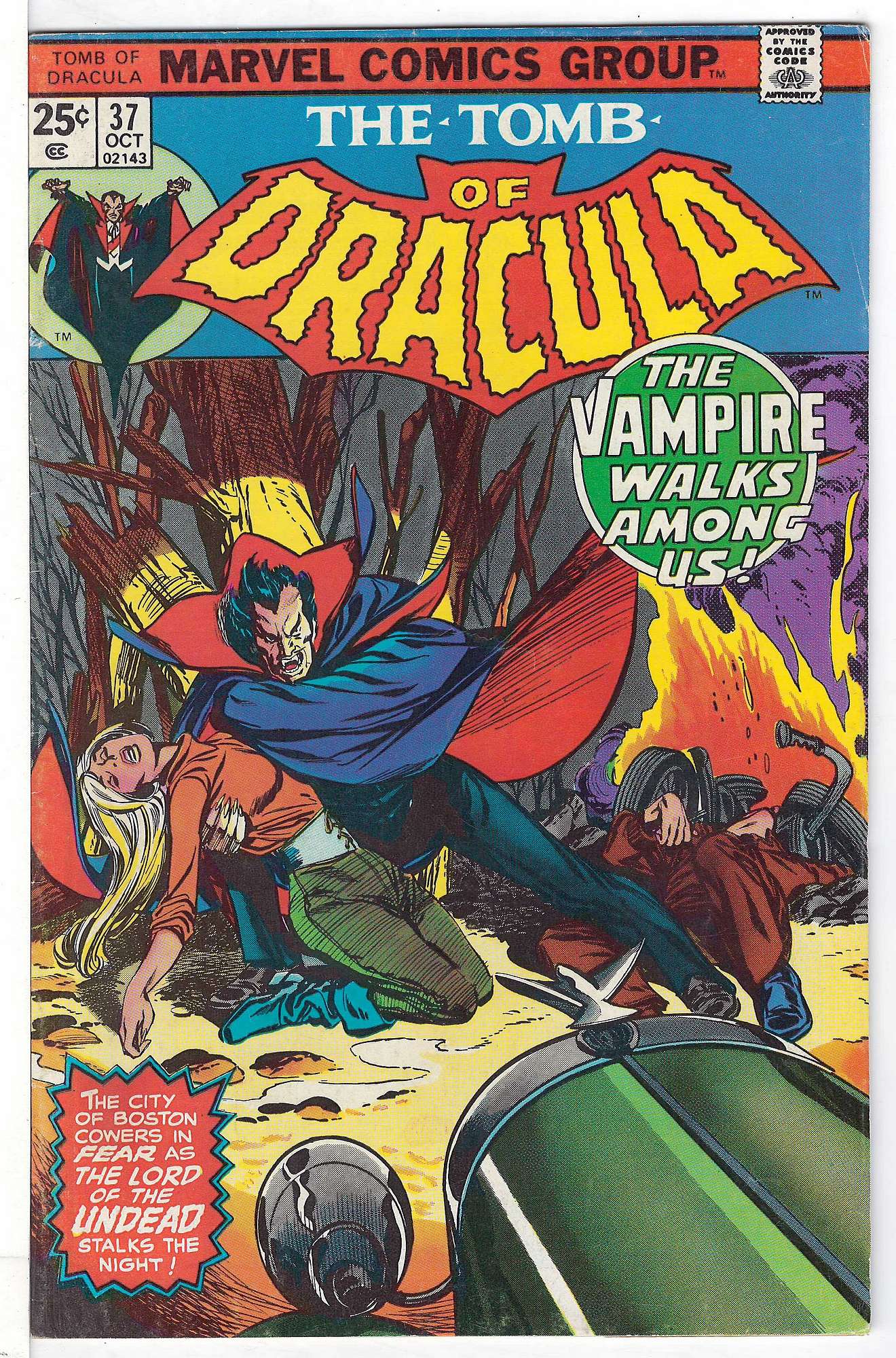 ACTUAL SCAN OF COMIC!<br> Cover of Tomb of Dracula (Vol 1) #37. One of 250,000 Vintage American Comics on sale from Krypton!