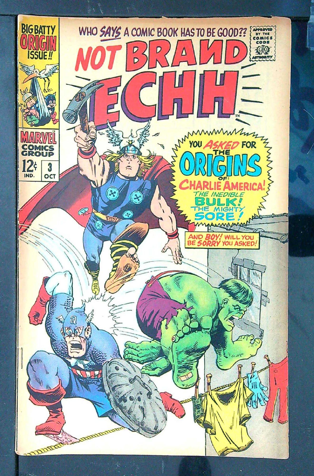 Cover of Not Brand Echh (Vol 1) #3. One of 250,000 Vintage American Comics on sale from Krypton!