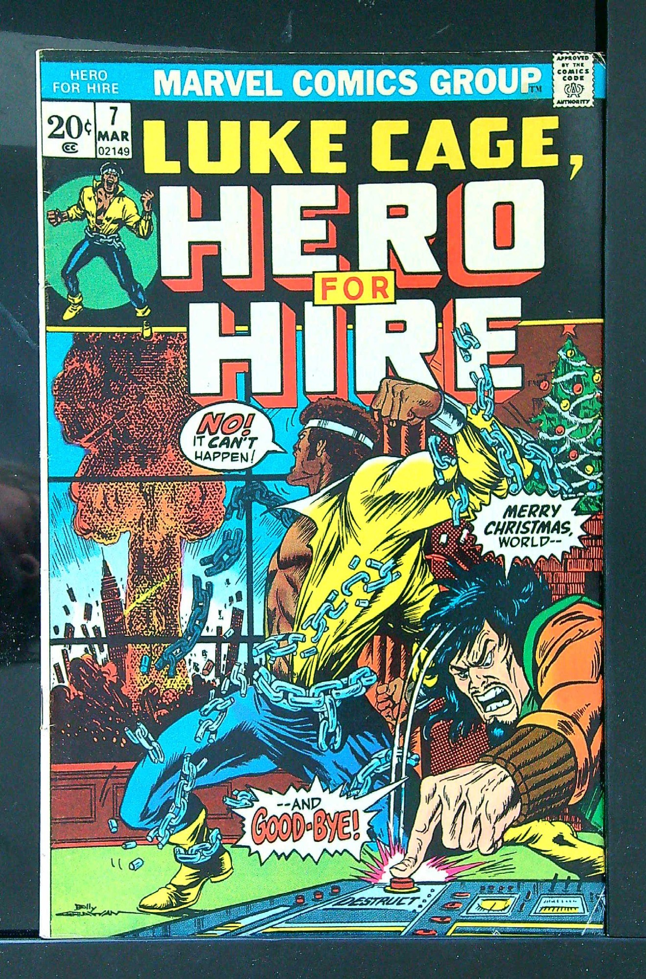 Cover of Hero For Hire (Vol 1) Luke Cage #7. One of 250,000 Vintage American Comics on sale from Krypton!