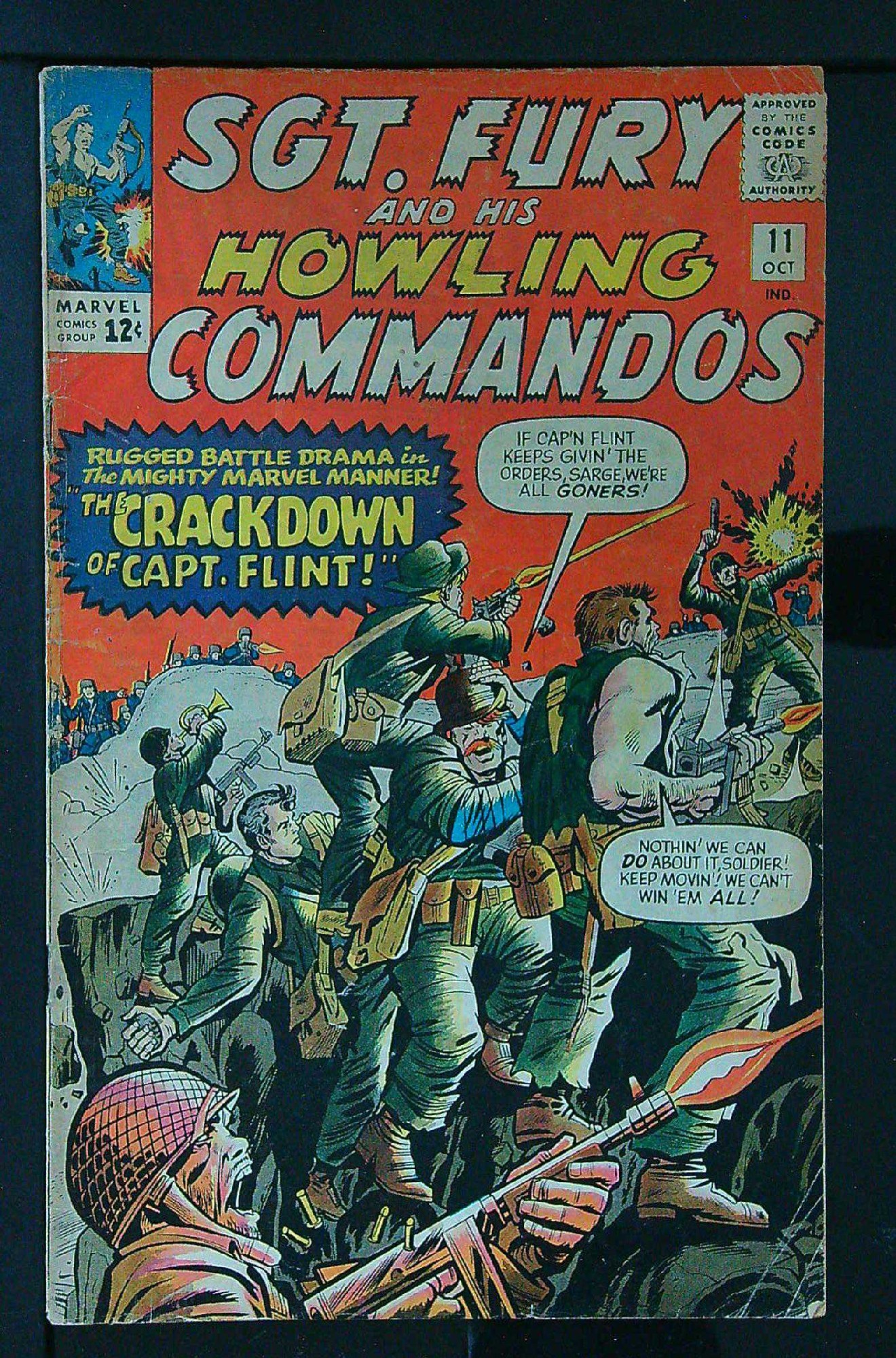 ACTUAL SCAN OF COMIC!<br> Cover of Sgt. Fury & His Howling Commandos #11. One of 250,000 Vintage American Comics on sale from Krypton!