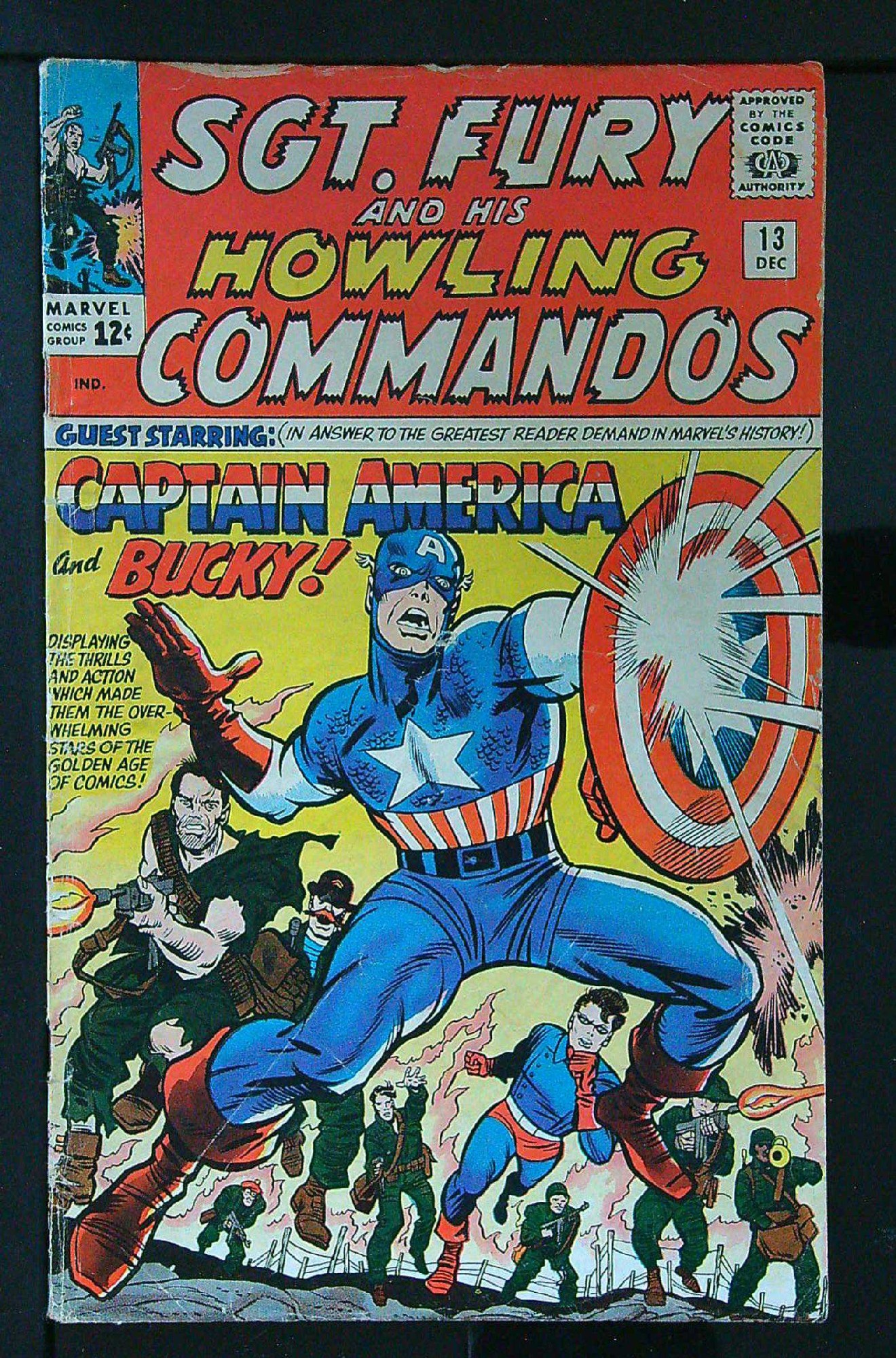 Cover of Sgt. Fury & His Howling Commandos #13. One of 250,000 Vintage American Comics on sale from Krypton!