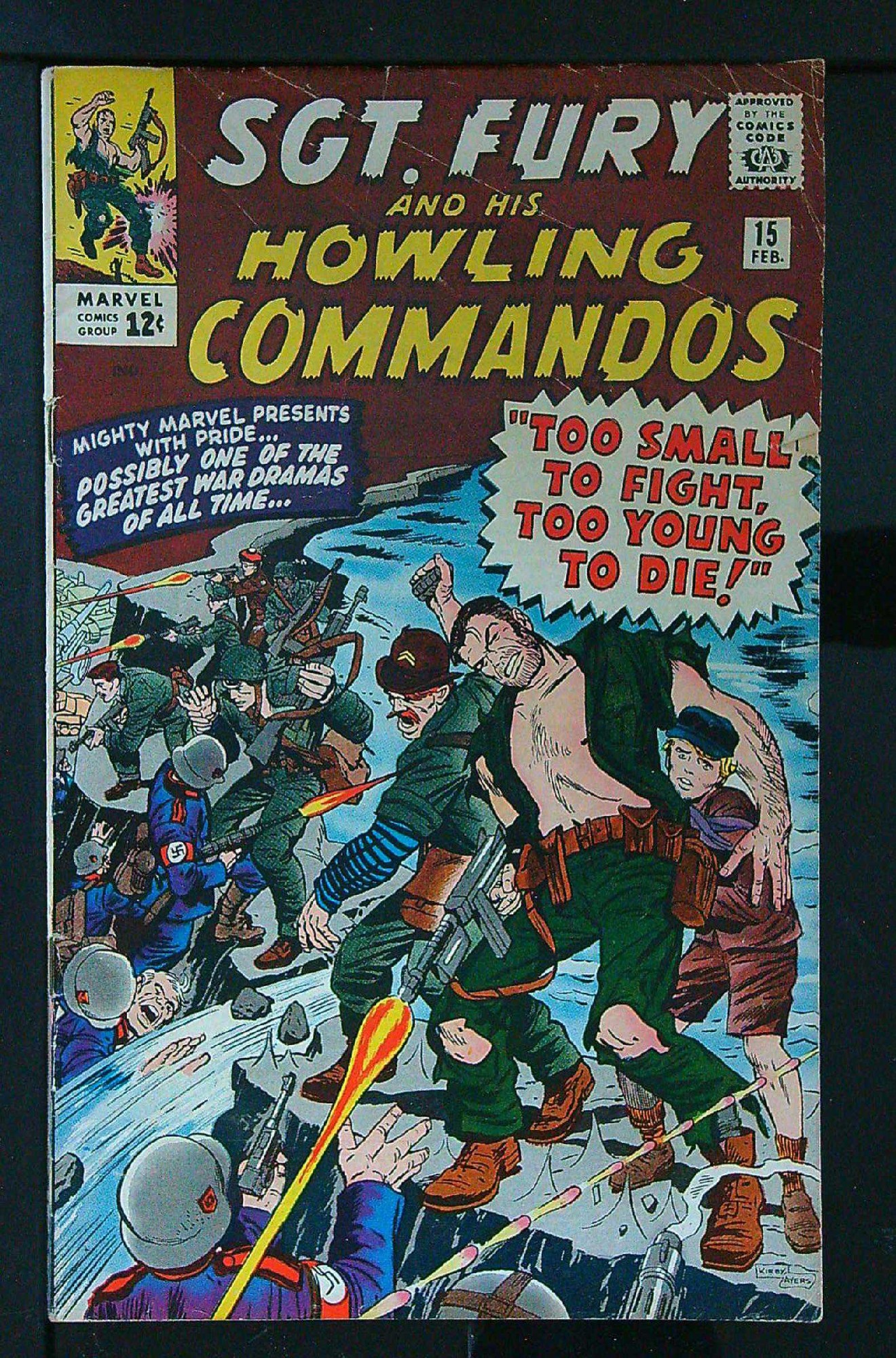 Cover of Sgt. Fury & His Howling Commandos #15. One of 250,000 Vintage American Comics on sale from Krypton!