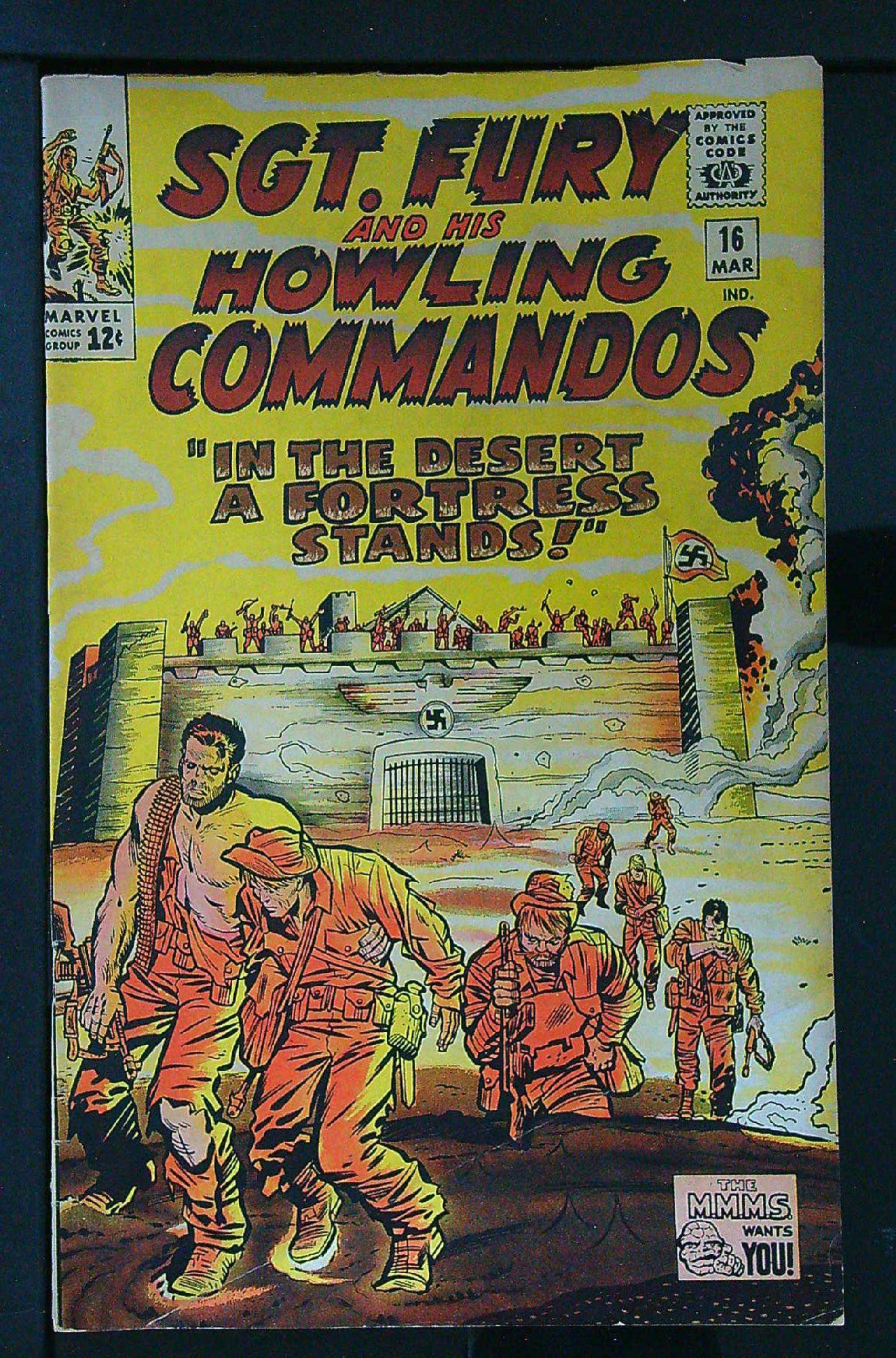 Cover of Sgt. Fury & His Howling Commandos #16. One of 250,000 Vintage American Comics on sale from Krypton!