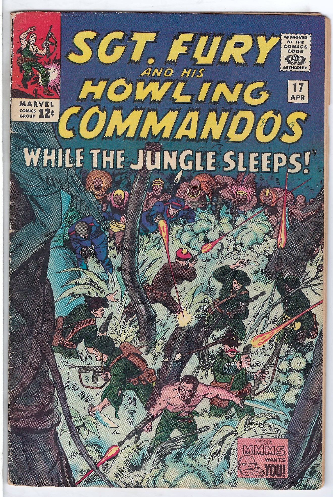 Cover of Sgt. Fury & His Howling Commandos #17. One of 250,000 Vintage American Comics on sale from Krypton!