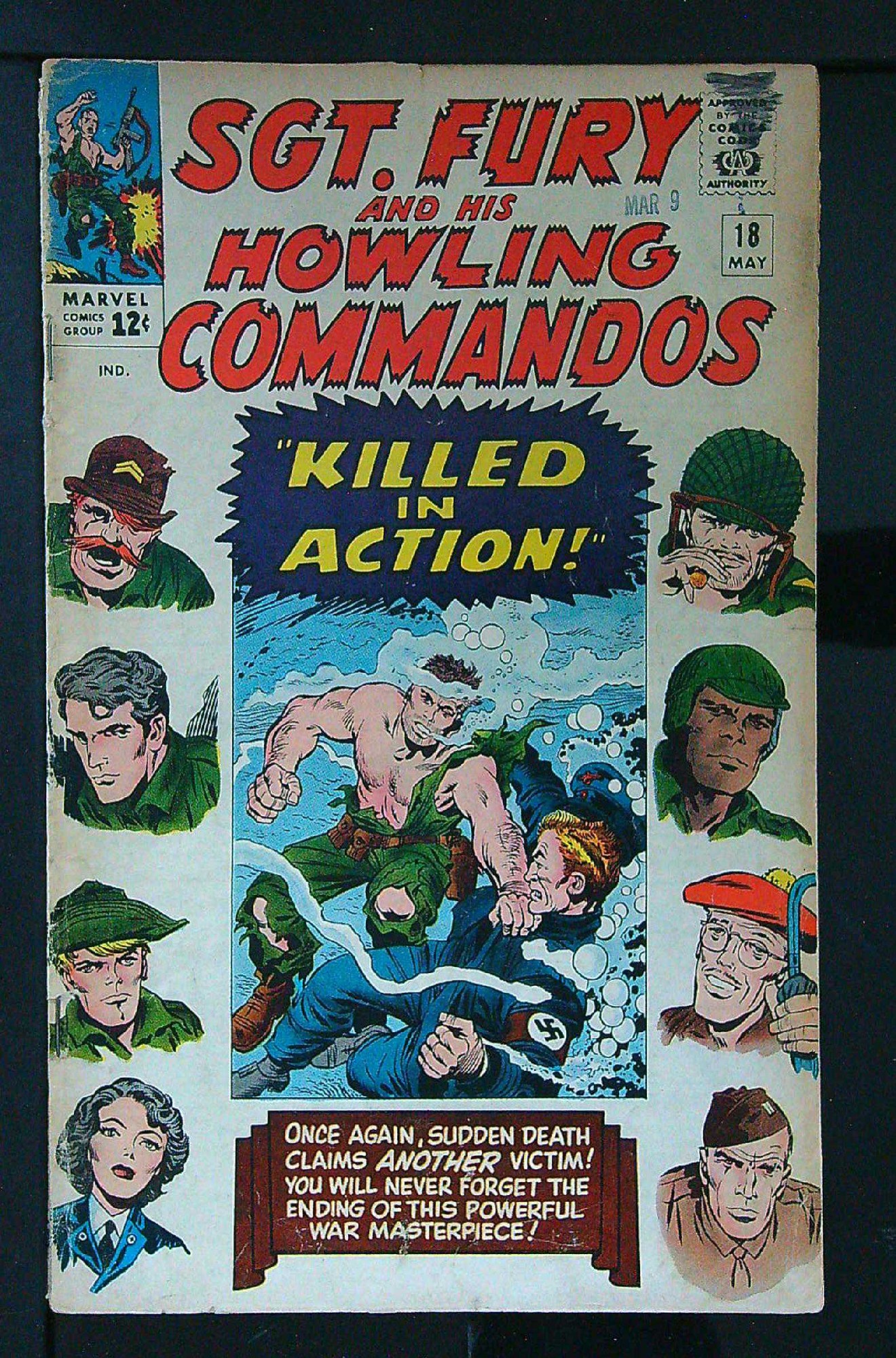 Cover of Sgt. Fury & His Howling Commandos #18. One of 250,000 Vintage American Comics on sale from Krypton!