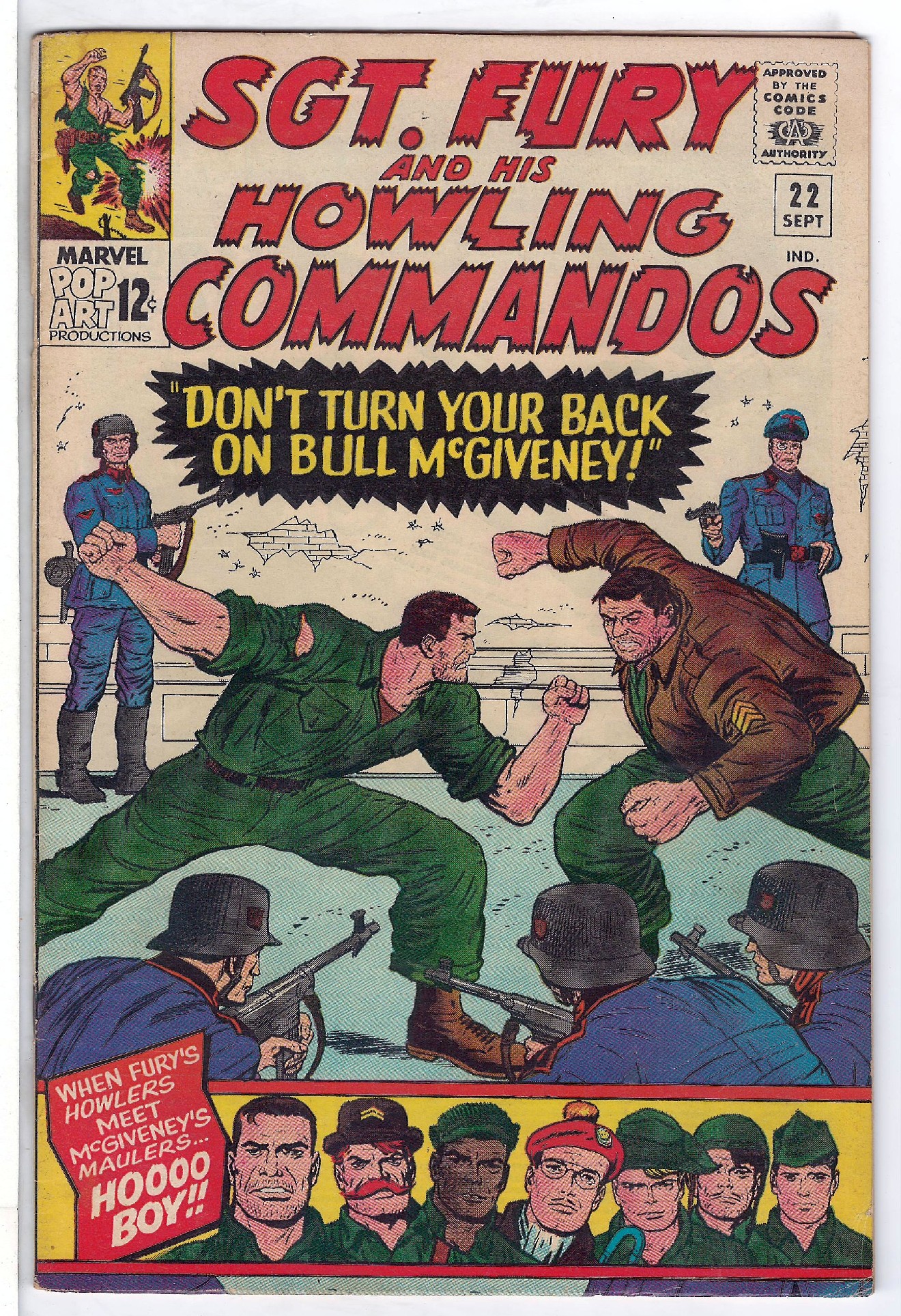 Cover of Sgt. Fury & His Howling Commandos #22. One of 250,000 Vintage American Comics on sale from Krypton!