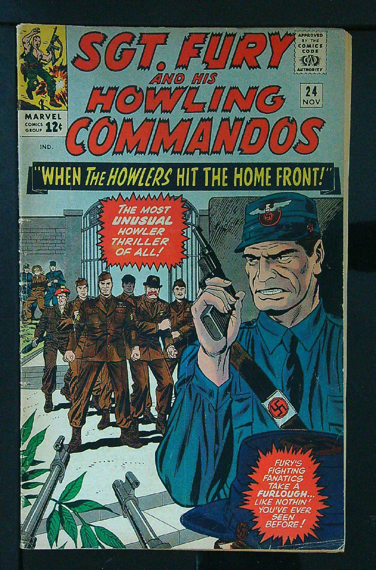 Cover of Sgt. Fury & His Howling Commandos #24. One of 250,000 Vintage American Comics on sale from Krypton!