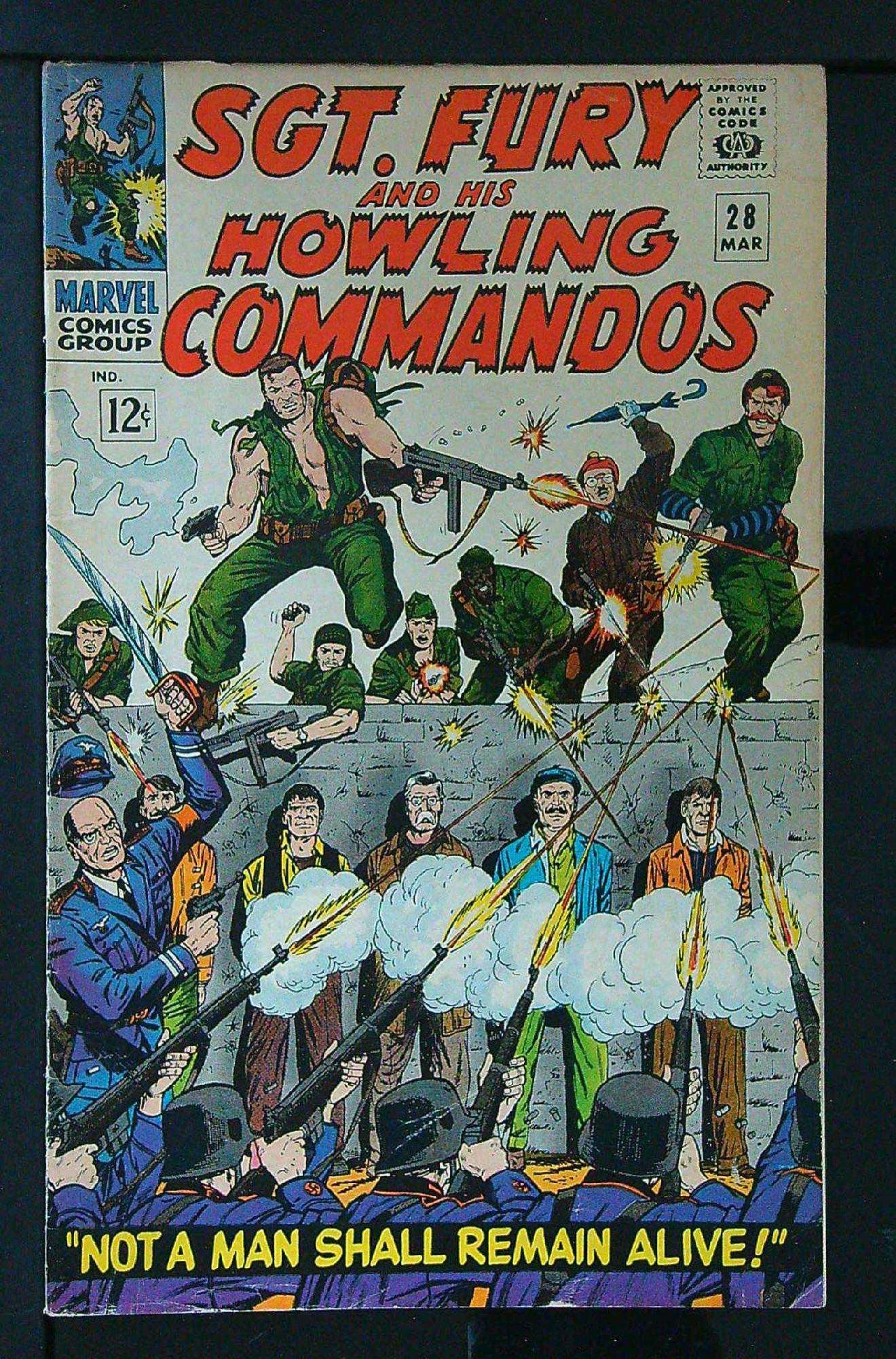 ACTUAL SCAN OF COMIC!<br> Cover of Sgt. Fury & His Howling Commandos #28. One of 250,000 Vintage American Comics on sale from Krypton!