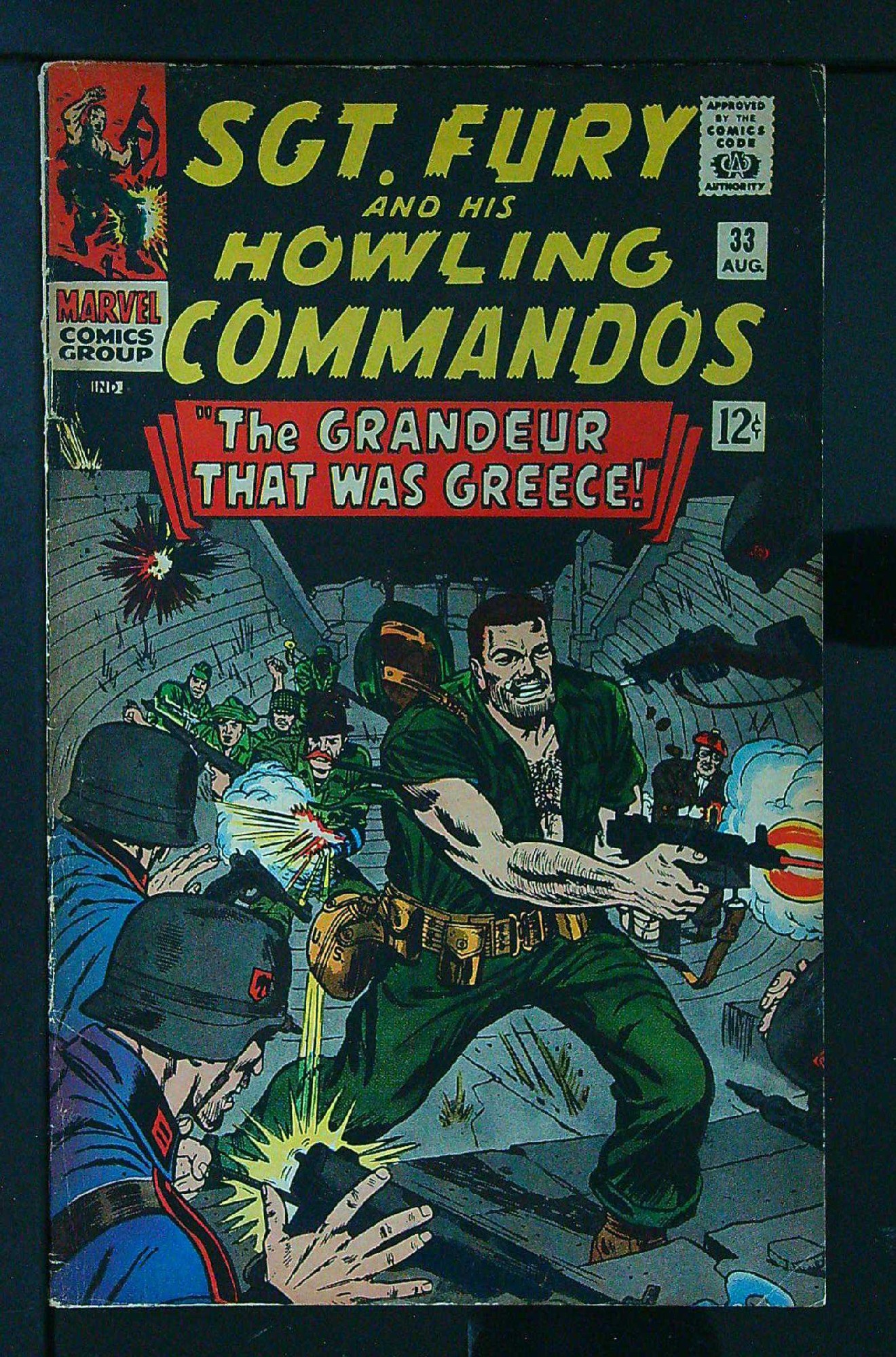 ACTUAL SCAN OF COMIC!<br> Cover of Sgt. Fury & His Howling Commandos #33. One of 250,000 Vintage American Comics on sale from Krypton!