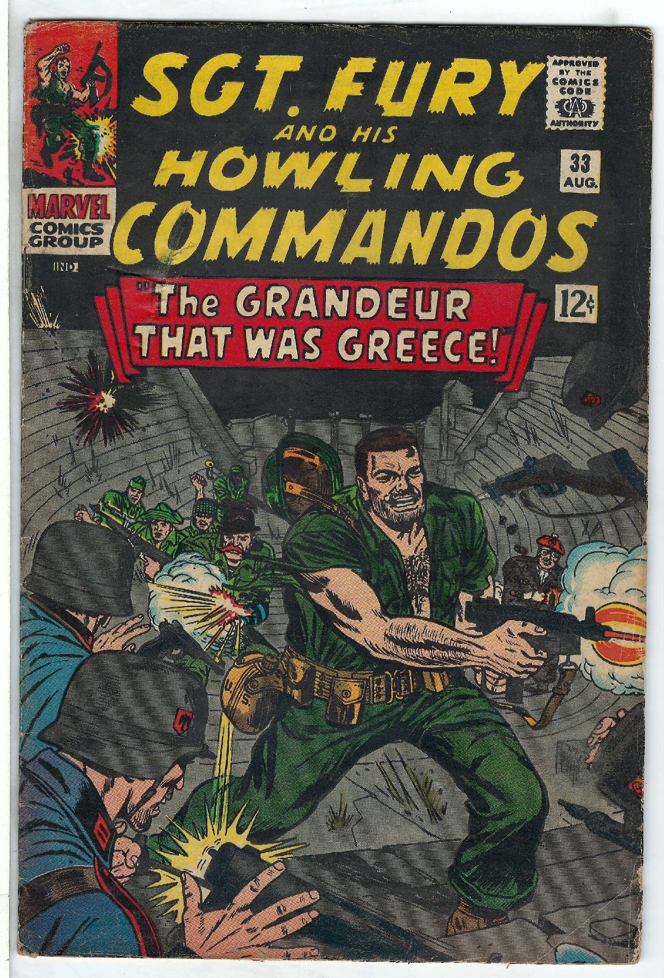 ACTUAL SCAN OF COMIC!<br> Cover of Sgt. Fury & His Howling Commandos #33. One of 250,000 Vintage American Comics on sale from Krypton!