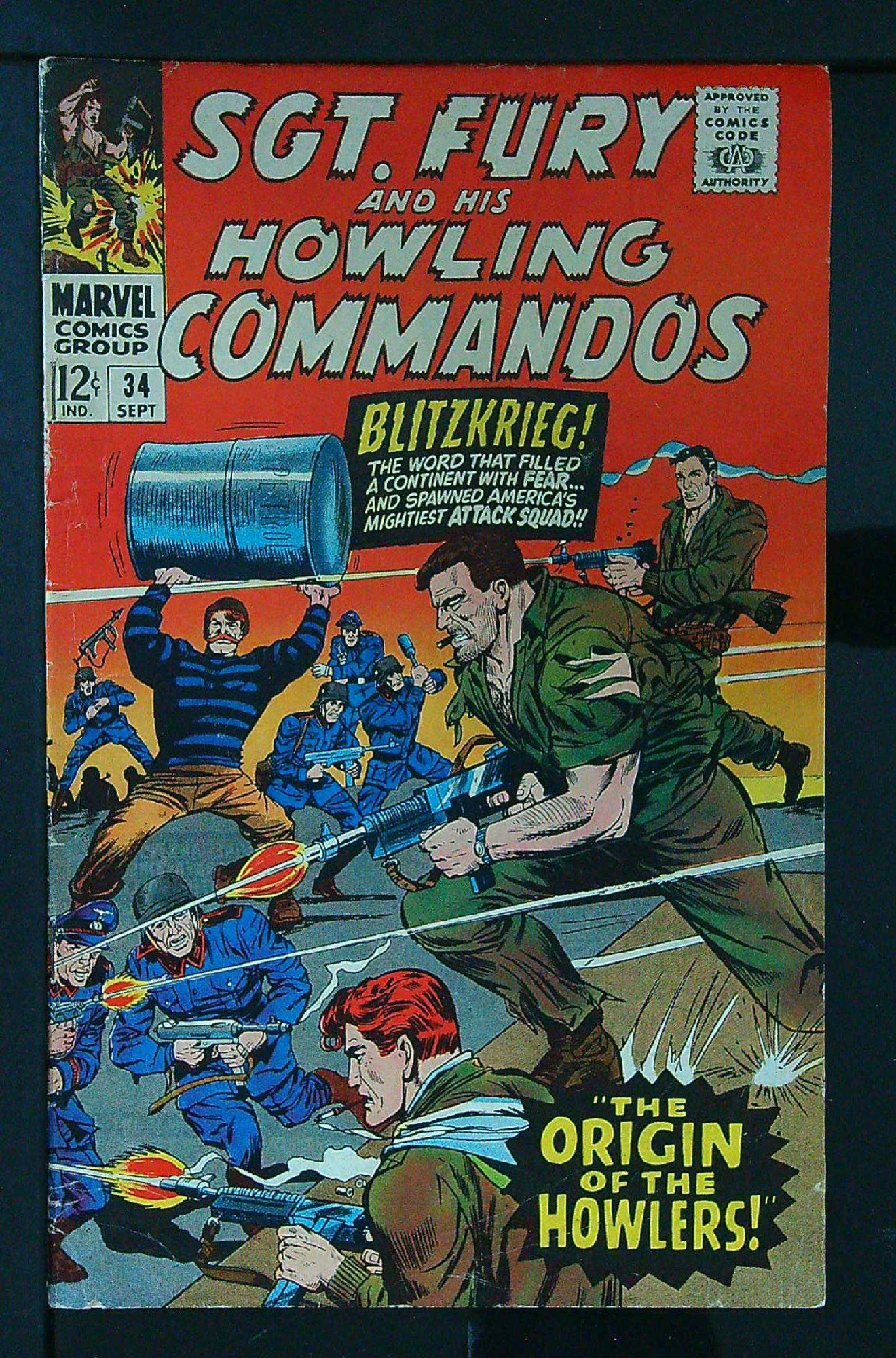 Cover of Sgt. Fury & His Howling Commandos #34. One of 250,000 Vintage American Comics on sale from Krypton!