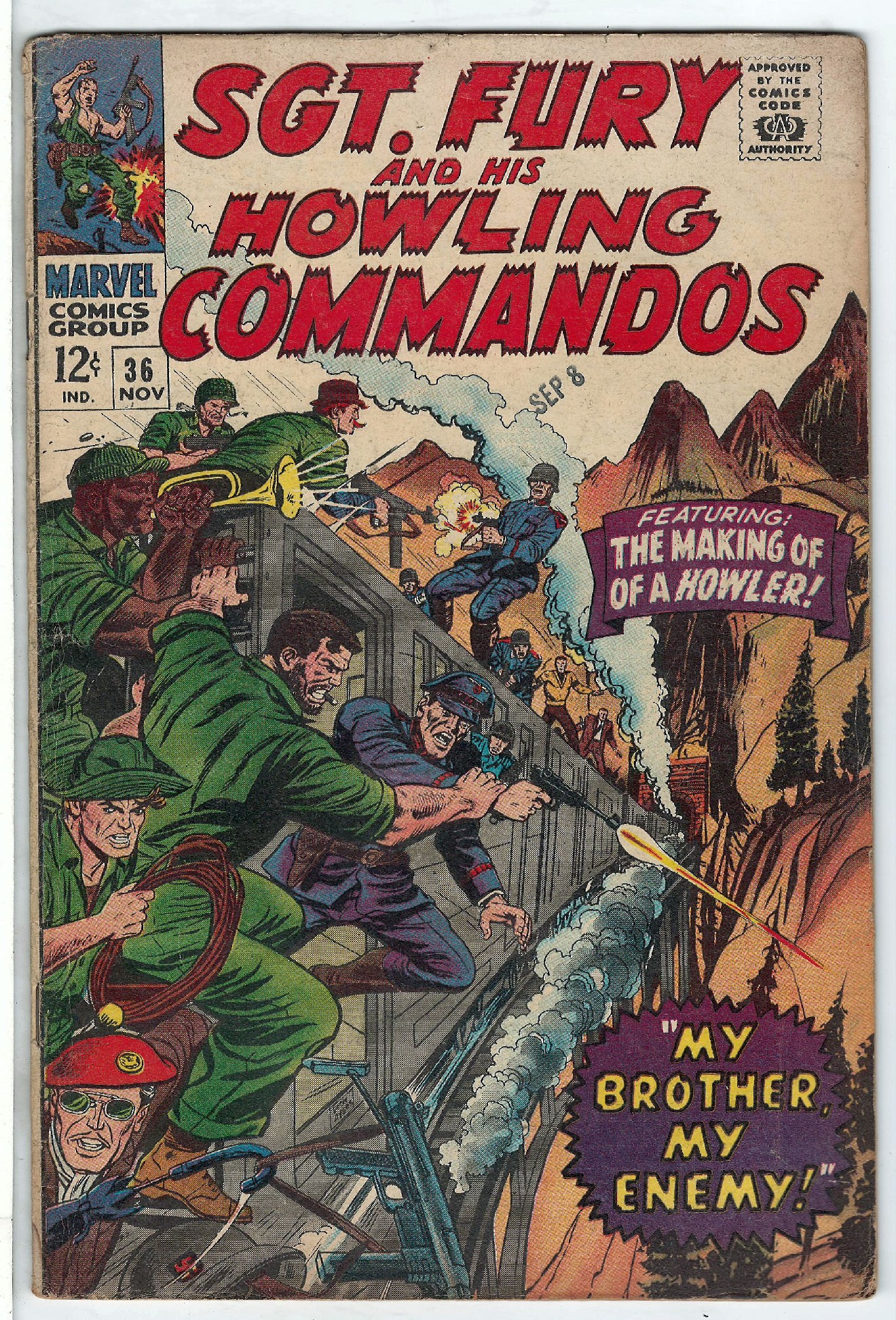 Cover of Sgt. Fury & His Howling Commandos #36. One of 250,000 Vintage American Comics on sale from Krypton!