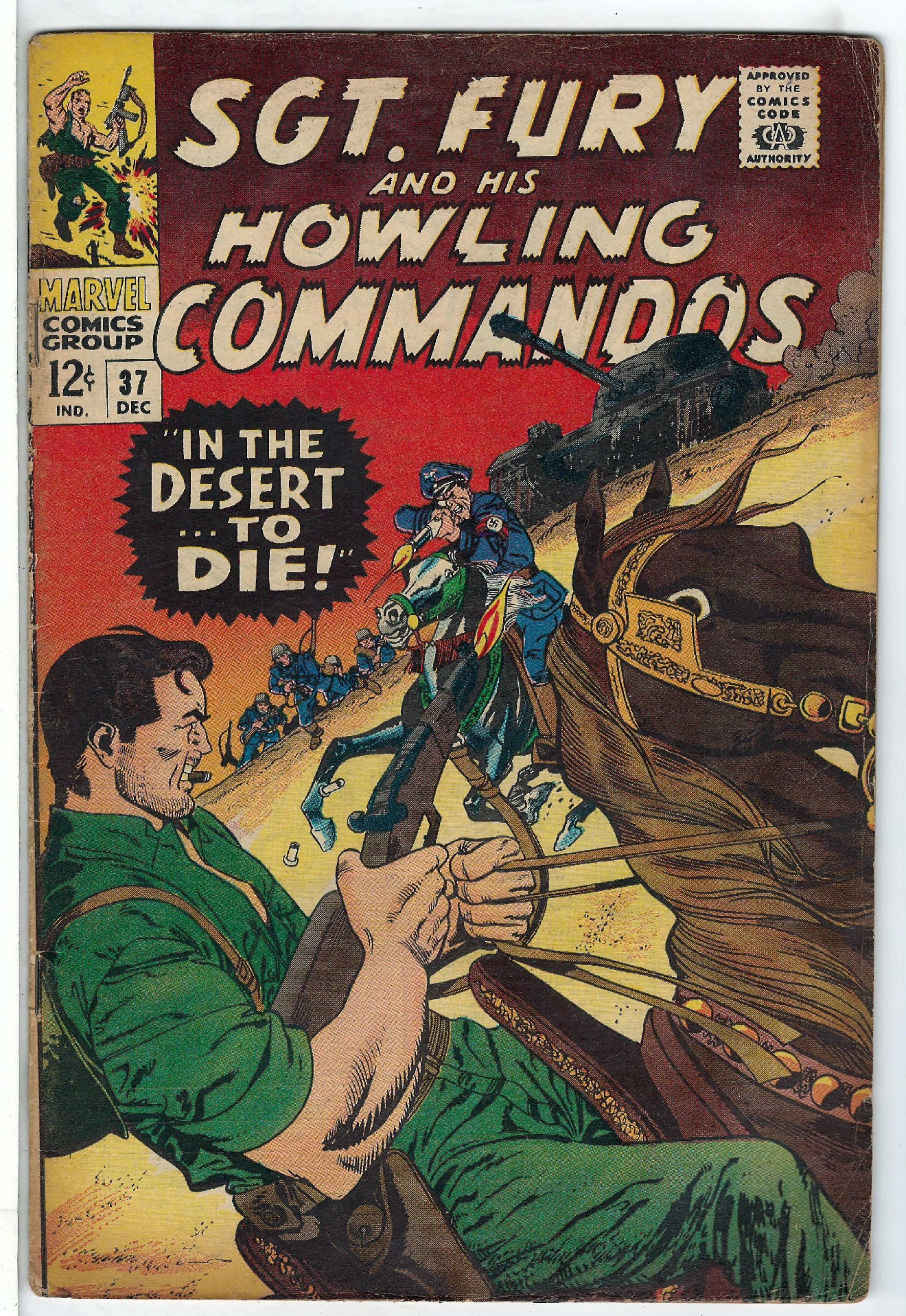 ACTUAL SCAN OF COMIC!<br> Cover of Sgt. Fury & His Howling Commandos #37. One of 250,000 Vintage American Comics on sale from Krypton!