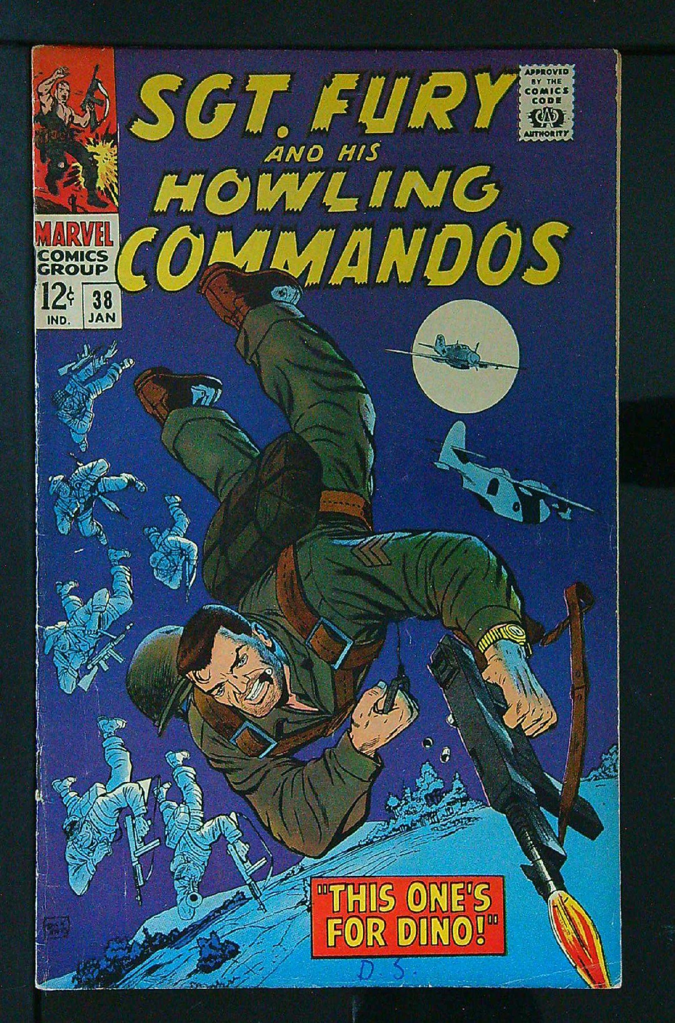 ACTUAL SCAN OF COMIC!<br> Cover of Sgt. Fury & His Howling Commandos #38. One of 250,000 Vintage American Comics on sale from Krypton!