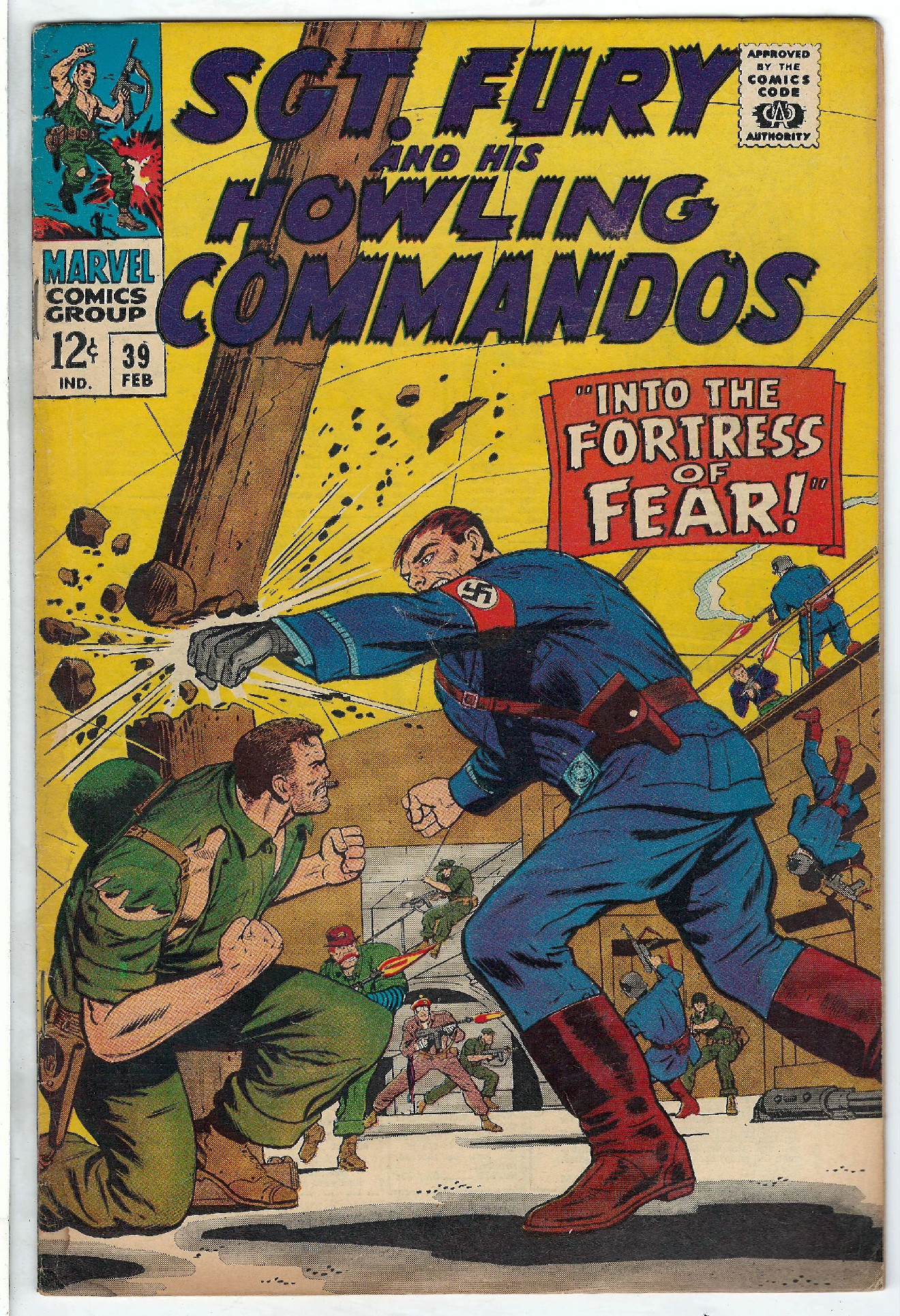 ACTUAL SCAN OF COMIC!<br> Cover of Sgt. Fury & His Howling Commandos #39. One of 250,000 Vintage American Comics on sale from Krypton!
