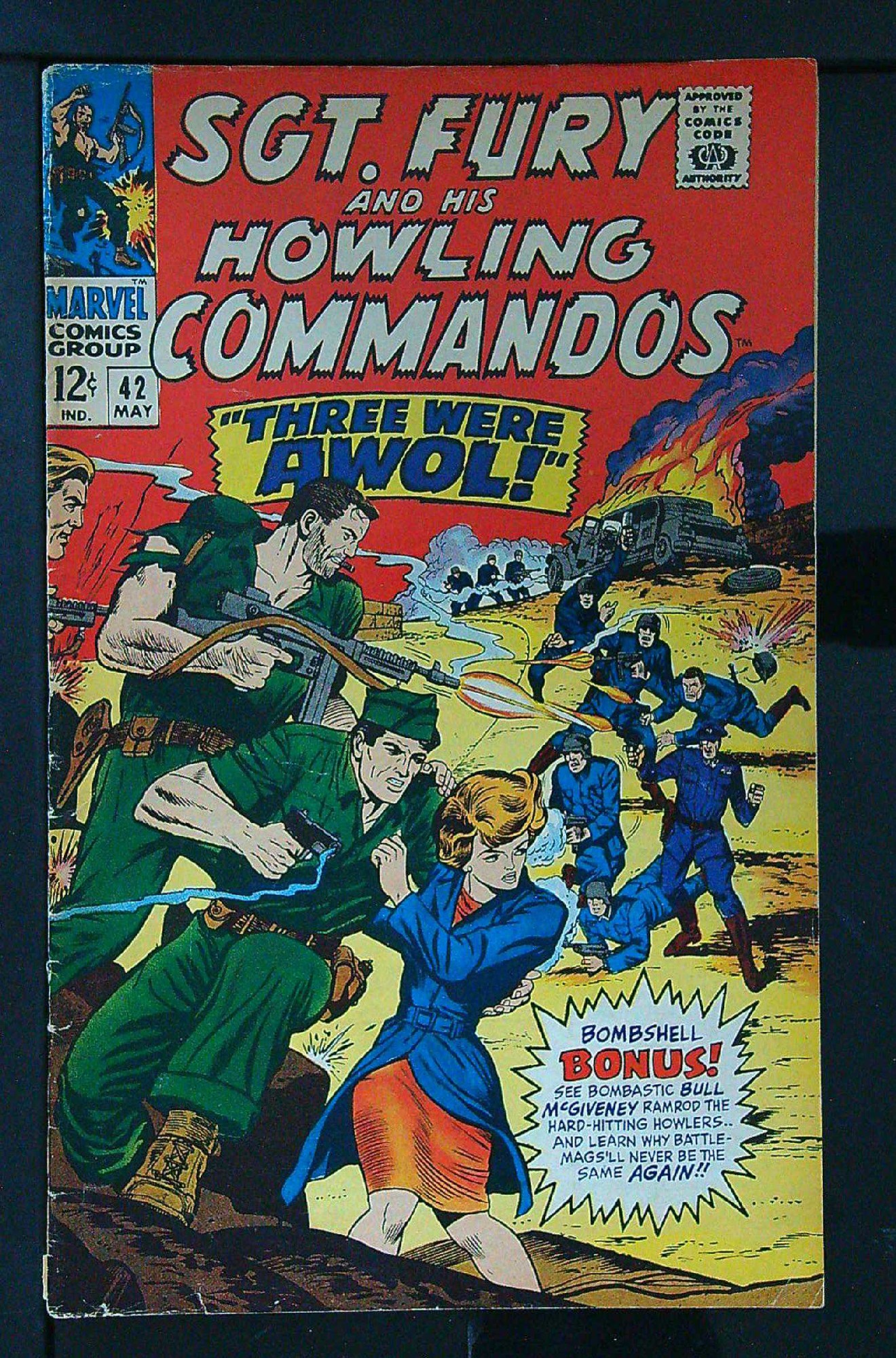 ACTUAL SCAN OF COMIC!<br> Cover of Sgt. Fury & His Howling Commandos #42. One of 250,000 Vintage American Comics on sale from Krypton!
