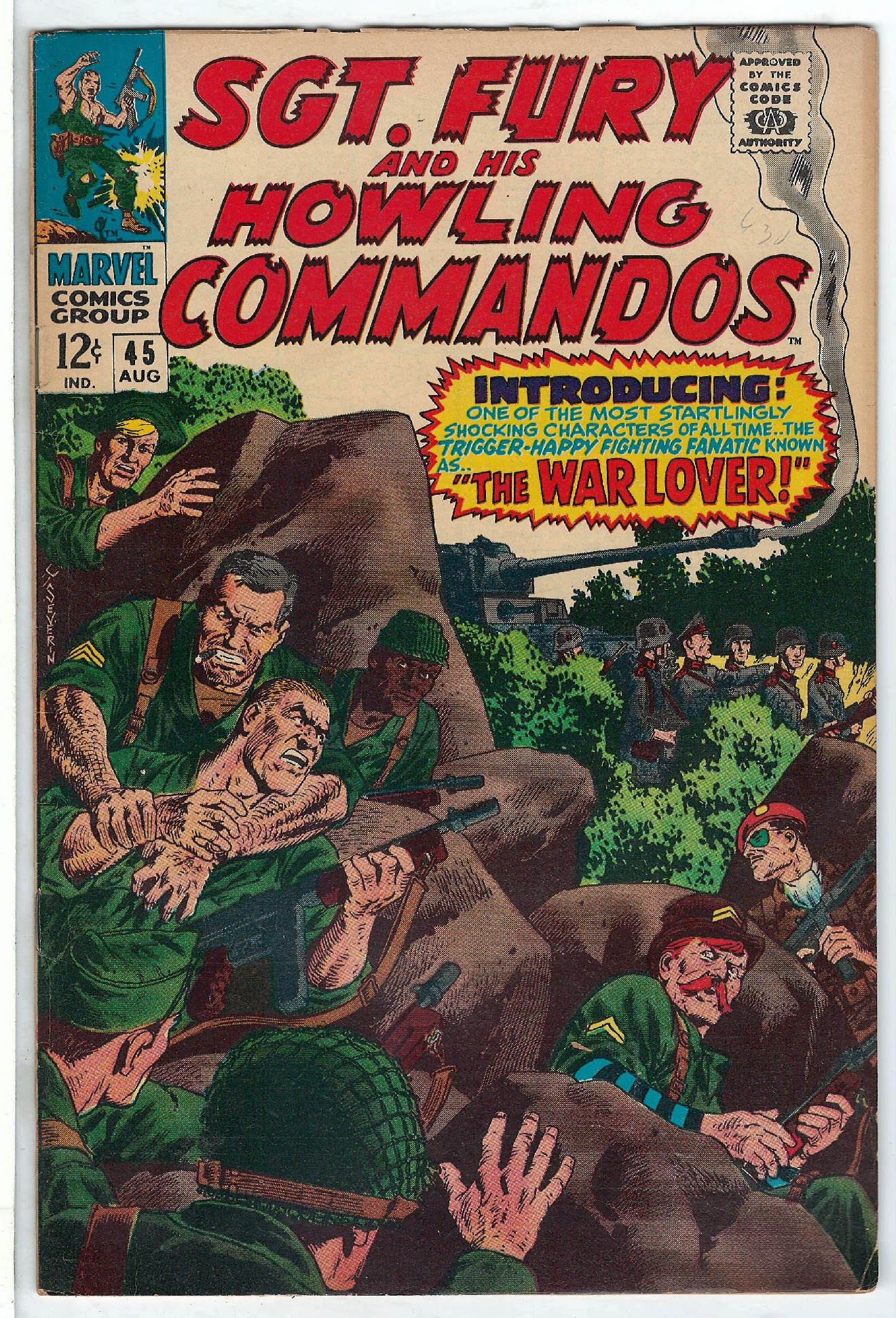 ACTUAL SCAN OF COMIC!<br> Cover of Sgt. Fury & His Howling Commandos #45. One of 250,000 Vintage American Comics on sale from Krypton!