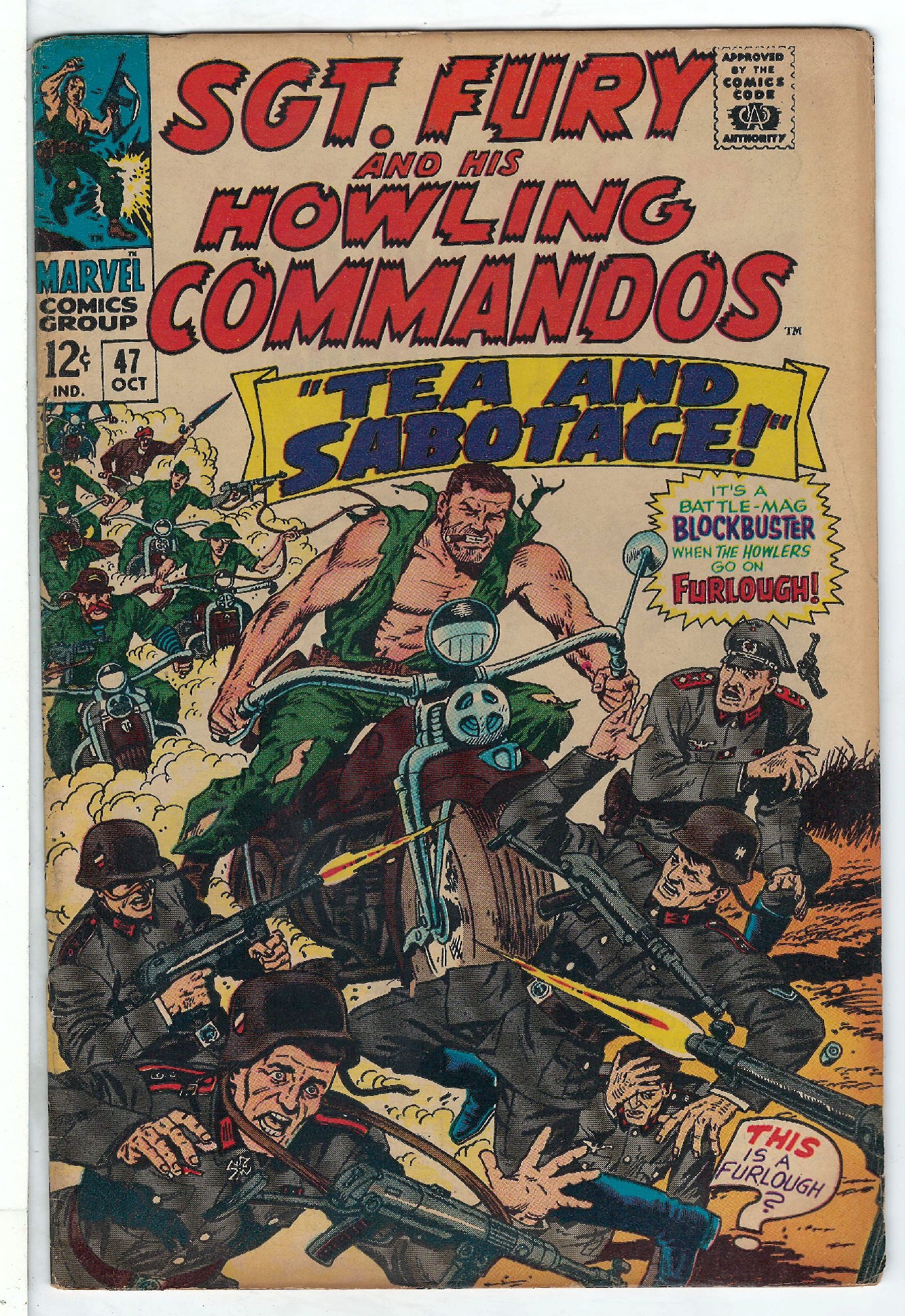 ACTUAL SCAN OF COMIC!<br> Cover of Sgt. Fury & His Howling Commandos #47. One of 250,000 Vintage American Comics on sale from Krypton!