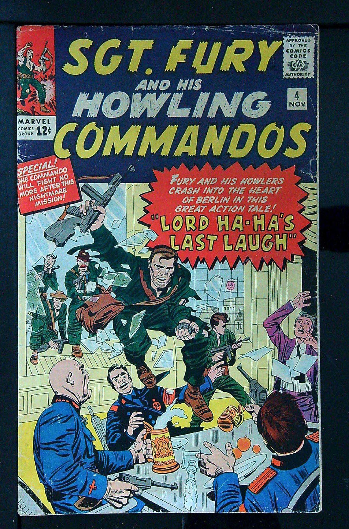 Cover of Sgt. Fury & His Howling Commandos #4. One of 250,000 Vintage American Comics on sale from Krypton!