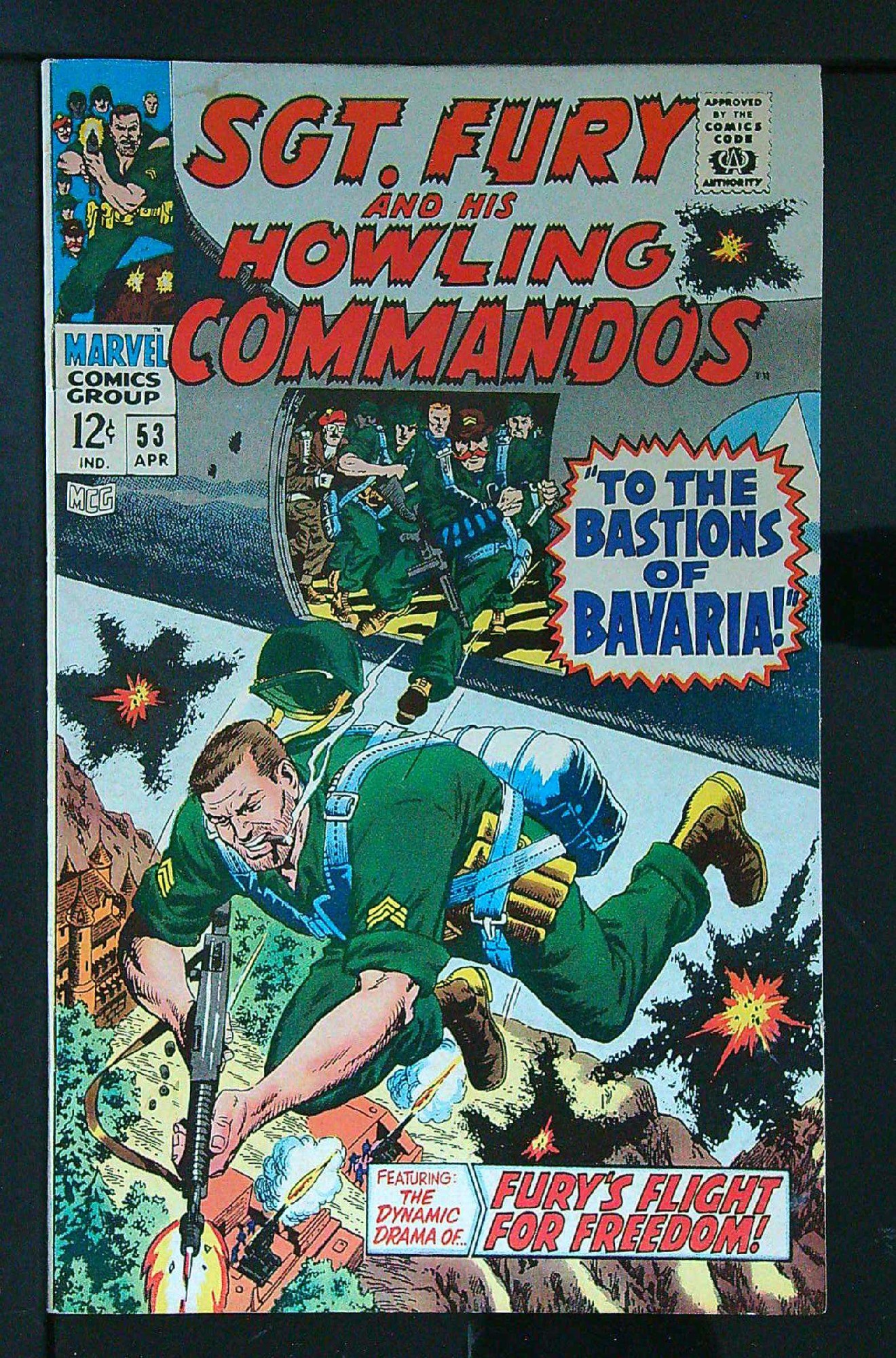 ACTUAL SCAN OF COMIC!<br> Cover of Sgt. Fury & His Howling Commandos #53. One of 250,000 Vintage American Comics on sale from Krypton!
