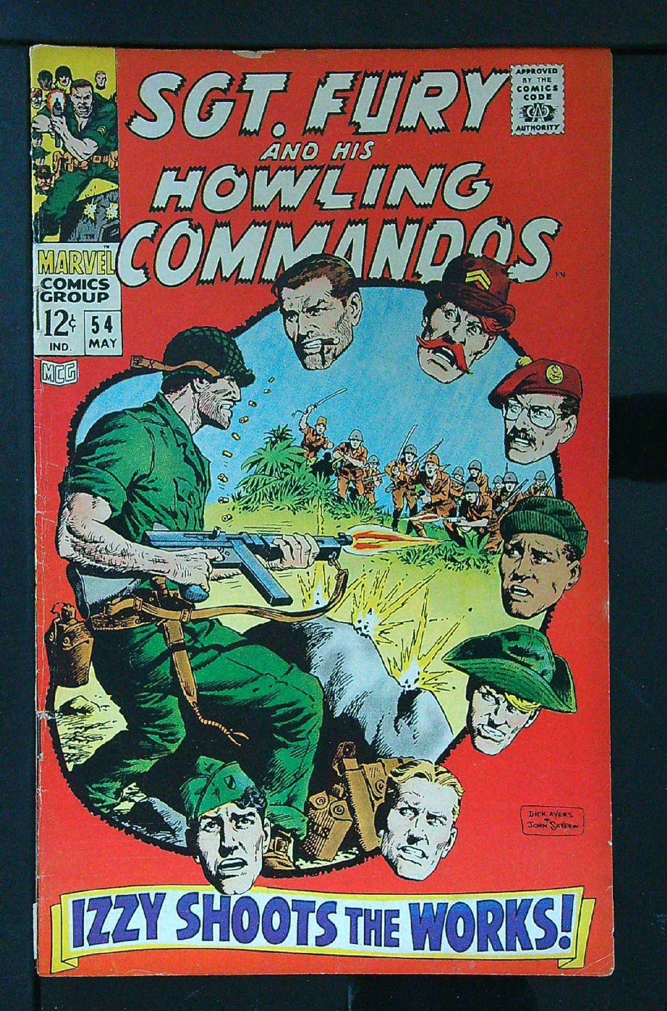 ACTUAL SCAN OF COMIC!<br> Cover of Sgt. Fury & His Howling Commandos #54. One of 250,000 Vintage American Comics on sale from Krypton!