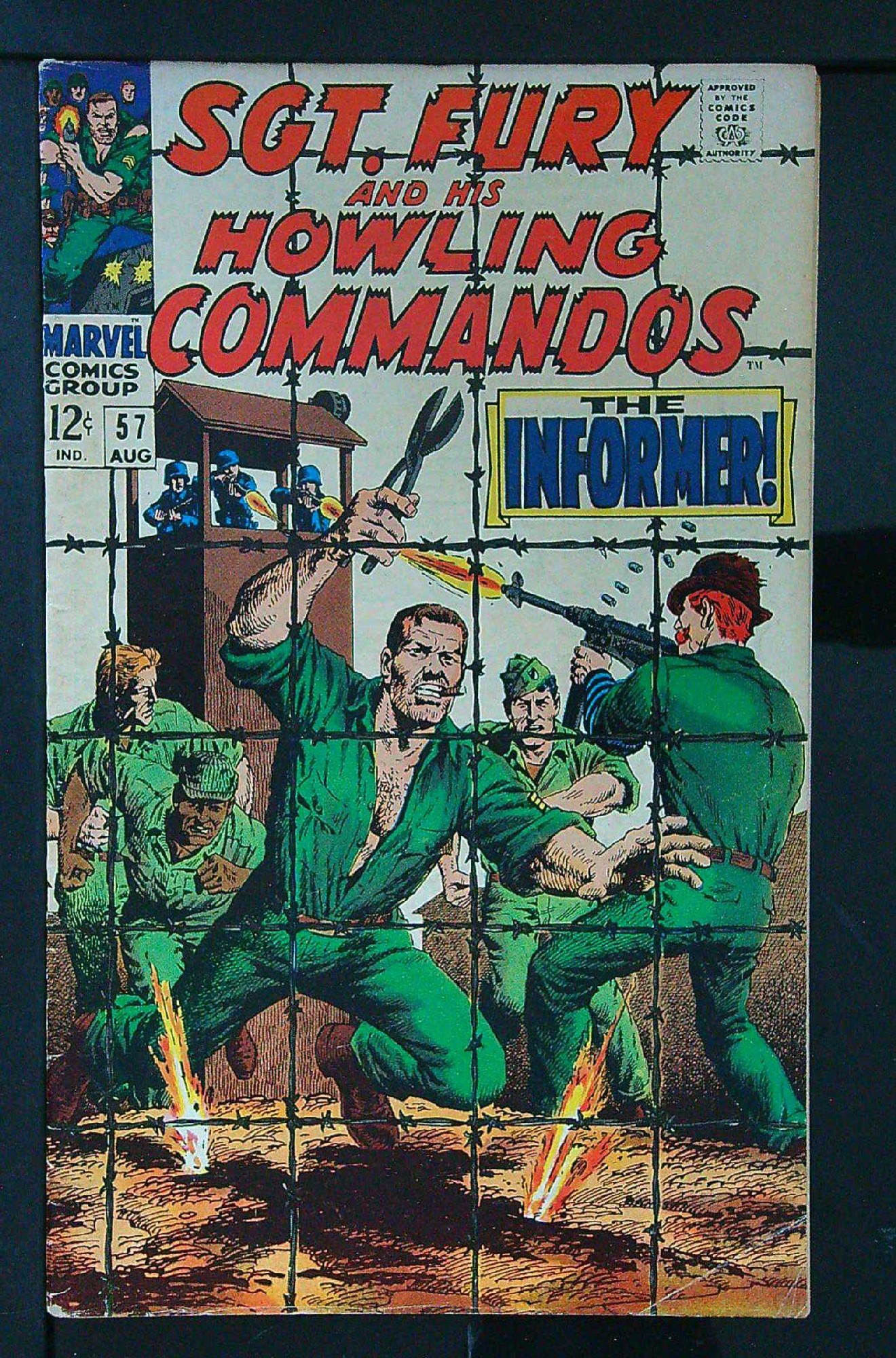ACTUAL SCAN OF COMIC!<br> Cover of Sgt. Fury & His Howling Commandos #57. One of 250,000 Vintage American Comics on sale from Krypton!