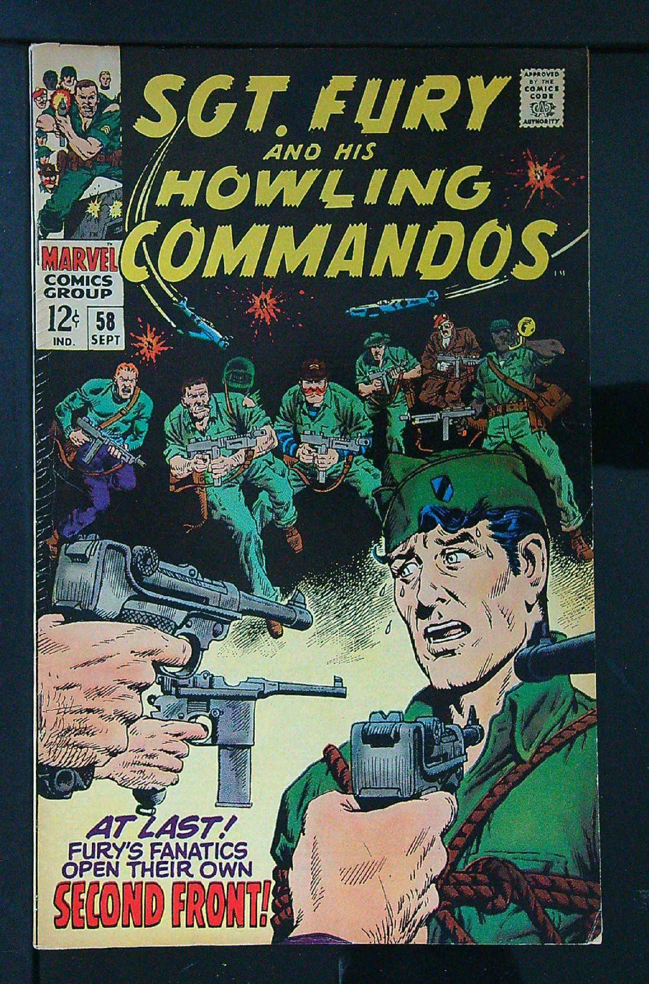 ACTUAL SCAN OF COMIC!<br> Cover of Sgt. Fury & His Howling Commandos #58. One of 250,000 Vintage American Comics on sale from Krypton!
