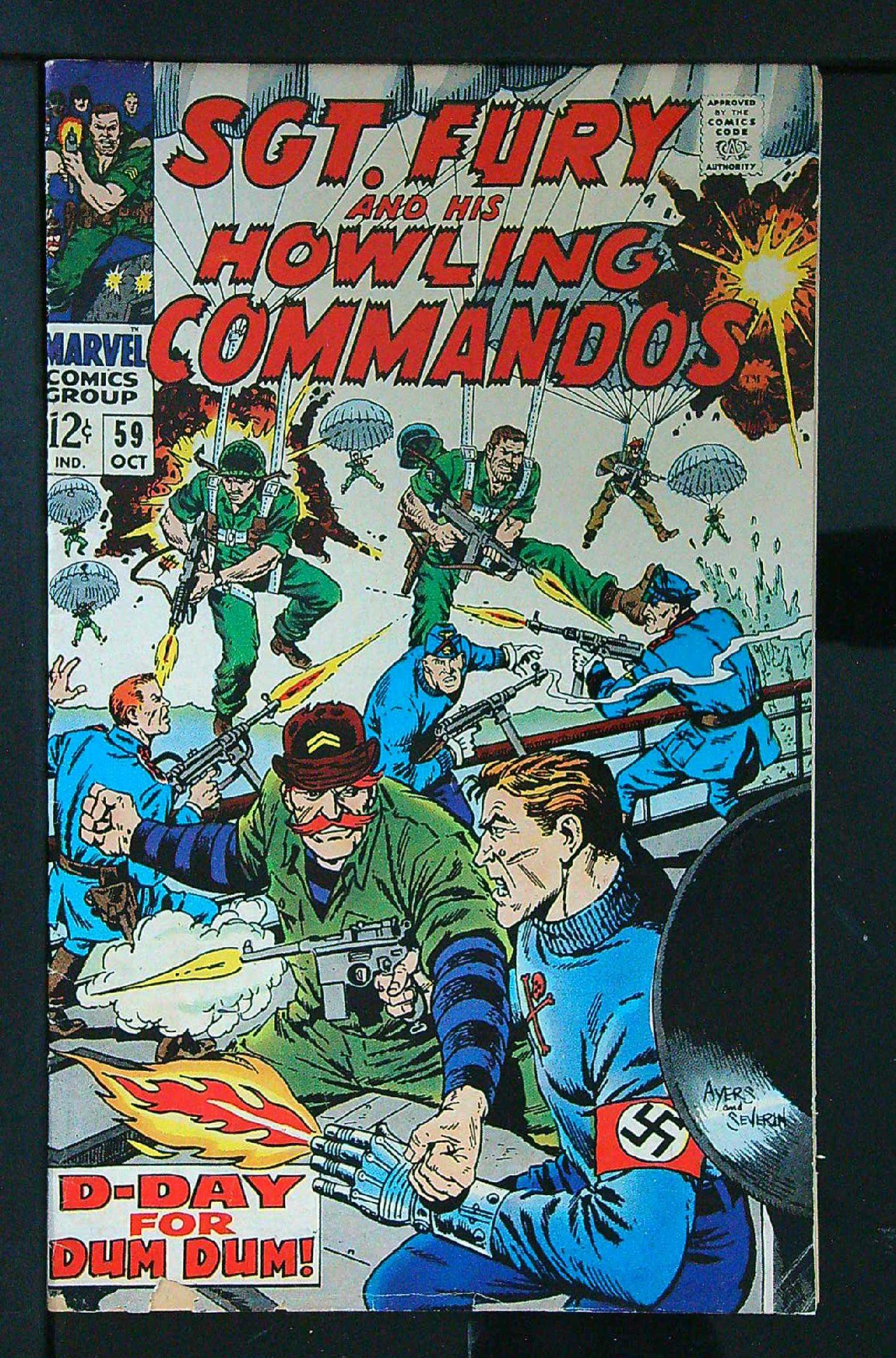 ACTUAL SCAN OF COMIC!<br> Cover of Sgt. Fury & His Howling Commandos #59. One of 250,000 Vintage American Comics on sale from Krypton!