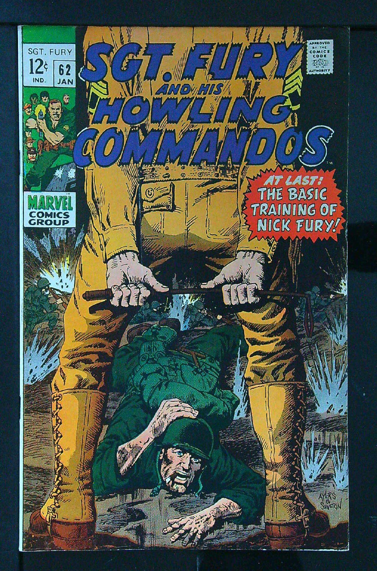 ACTUAL SCAN OF COMIC!<br> Cover of Sgt. Fury & His Howling Commandos #62. One of 250,000 Vintage American Comics on sale from Krypton!