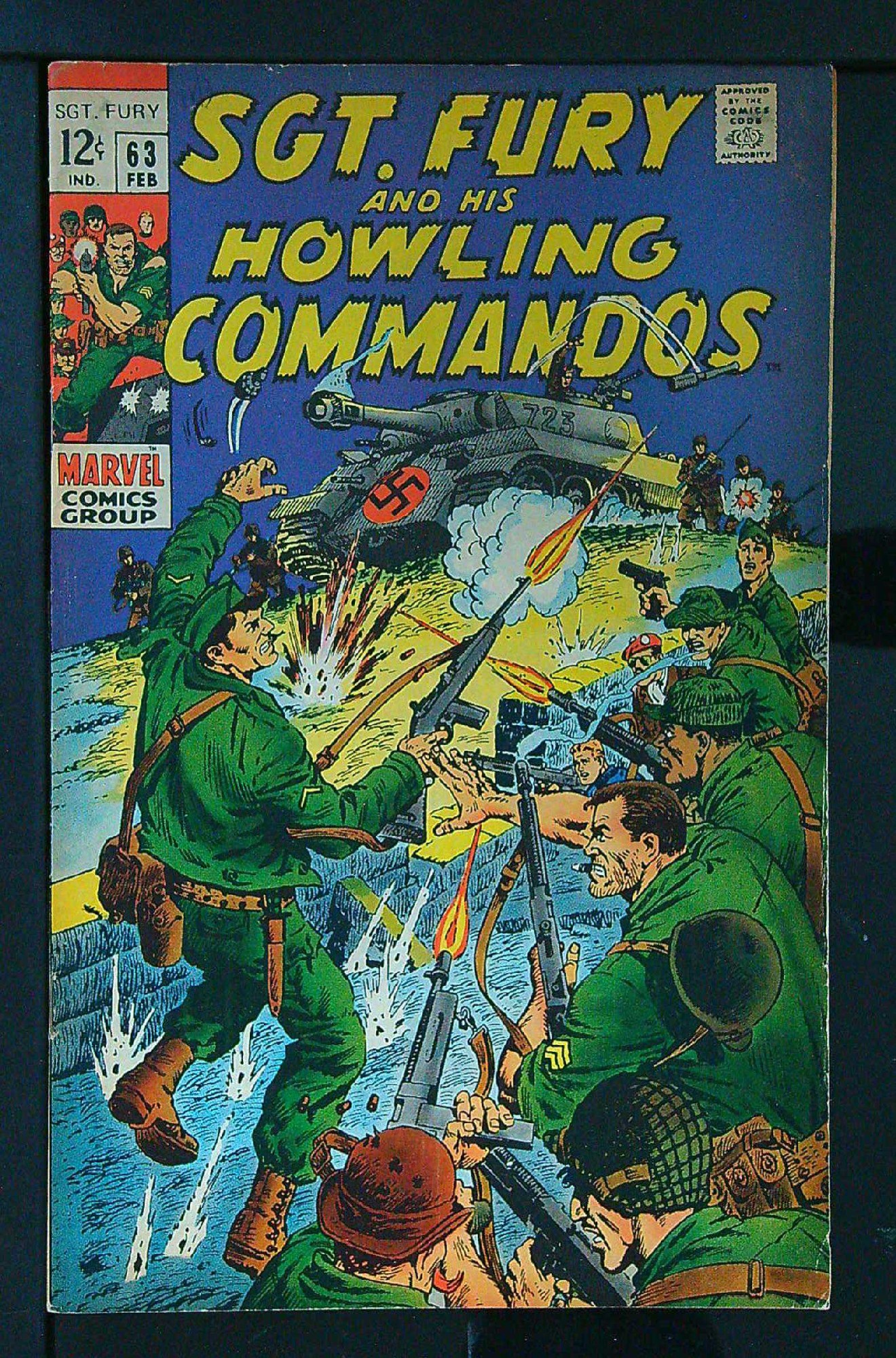 ACTUAL SCAN OF COMIC!<br> Cover of Sgt. Fury & His Howling Commandos #63. One of 250,000 Vintage American Comics on sale from Krypton!