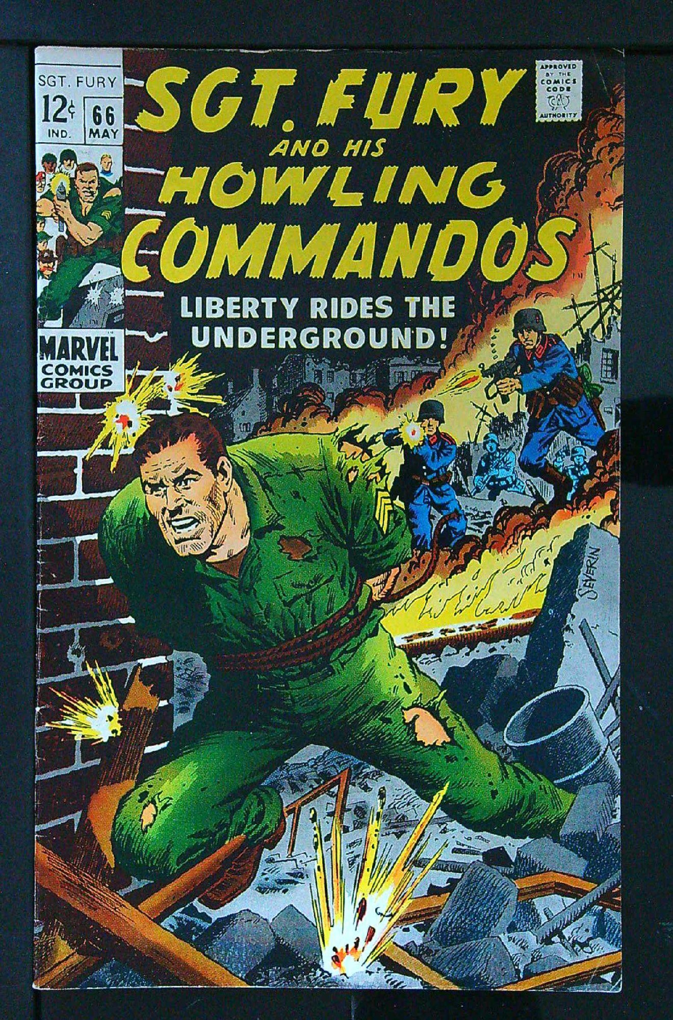 ACTUAL SCAN OF COMIC!<br> Cover of Sgt. Fury & His Howling Commandos #66. One of 250,000 Vintage American Comics on sale from Krypton!
