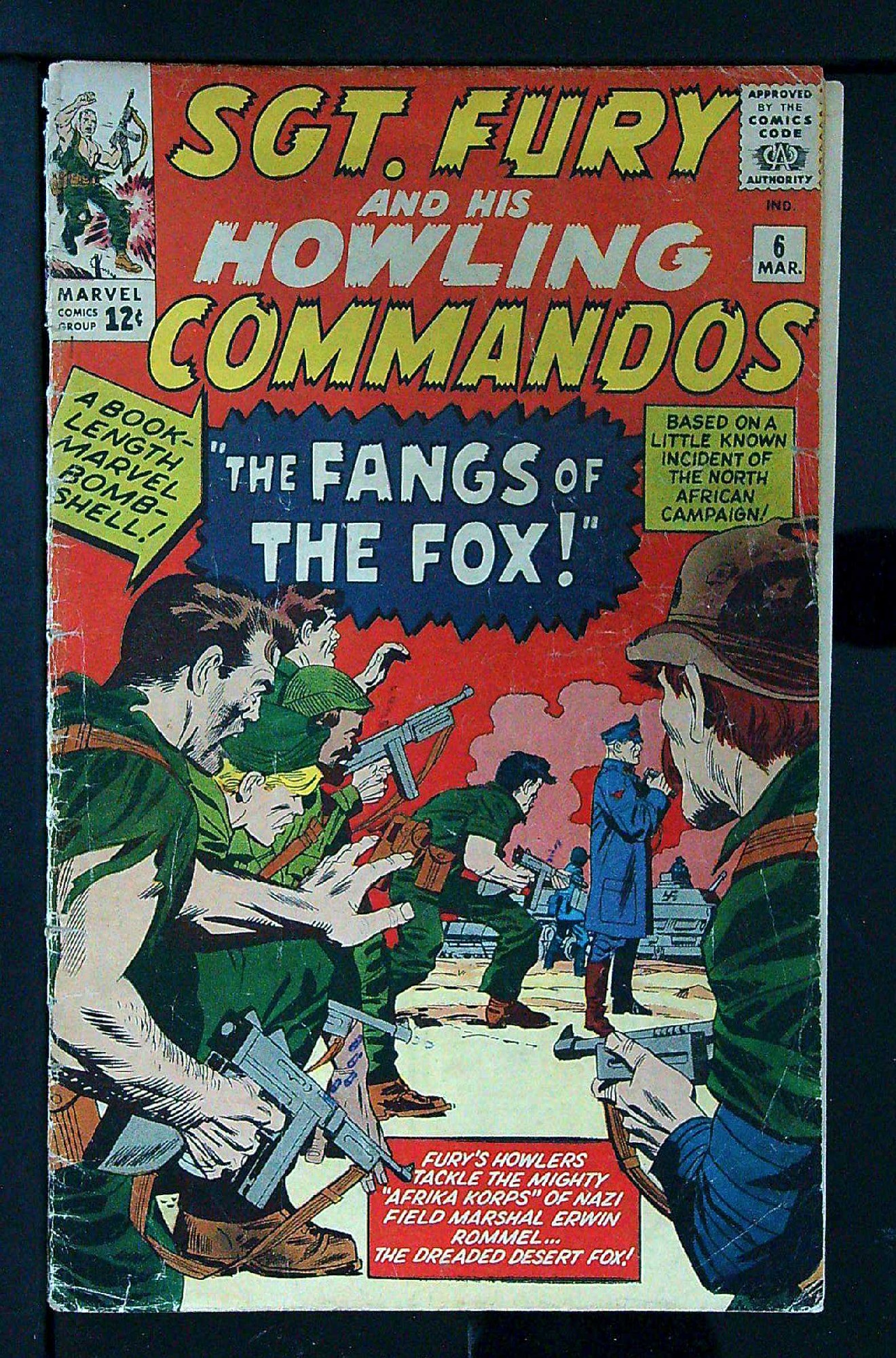 Cover of Sgt. Fury & His Howling Commandos #6. One of 250,000 Vintage American Comics on sale from Krypton!