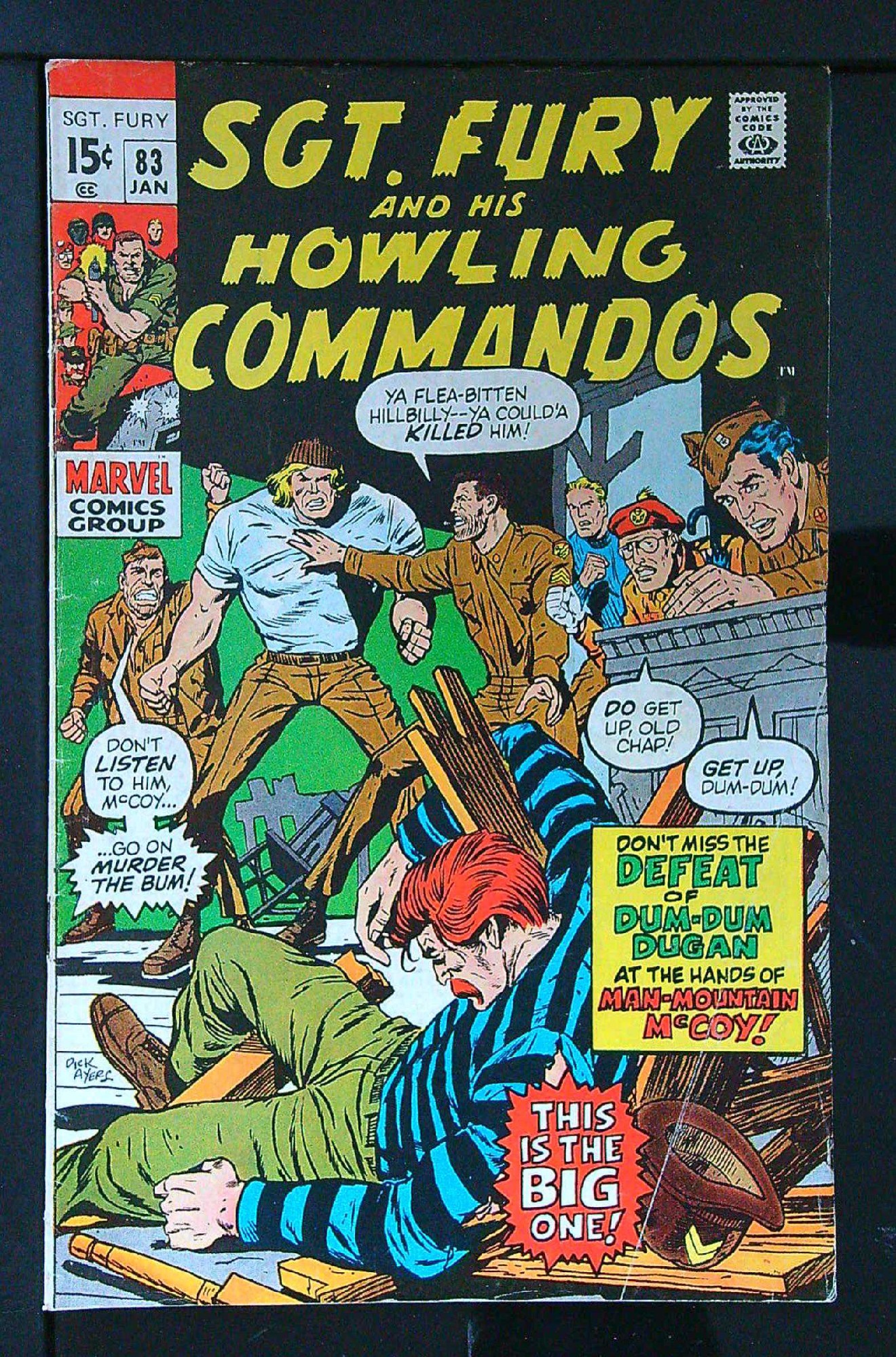 ACTUAL SCAN OF COMIC!<br> Cover of Sgt. Fury & His Howling Commandos #83. One of 250,000 Vintage American Comics on sale from Krypton!