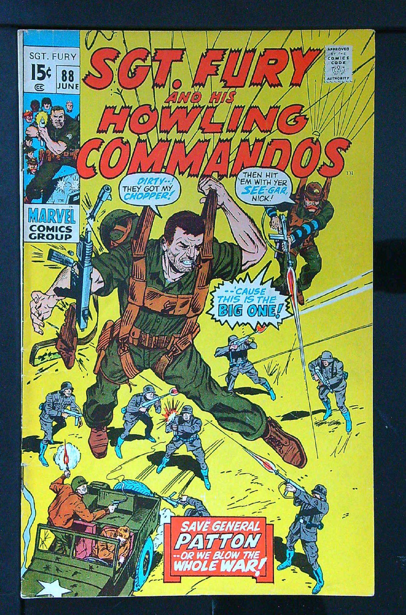 ACTUAL SCAN OF COMIC!<br> Cover of Sgt. Fury & His Howling Commandos #88. One of 250,000 Vintage American Comics on sale from Krypton!