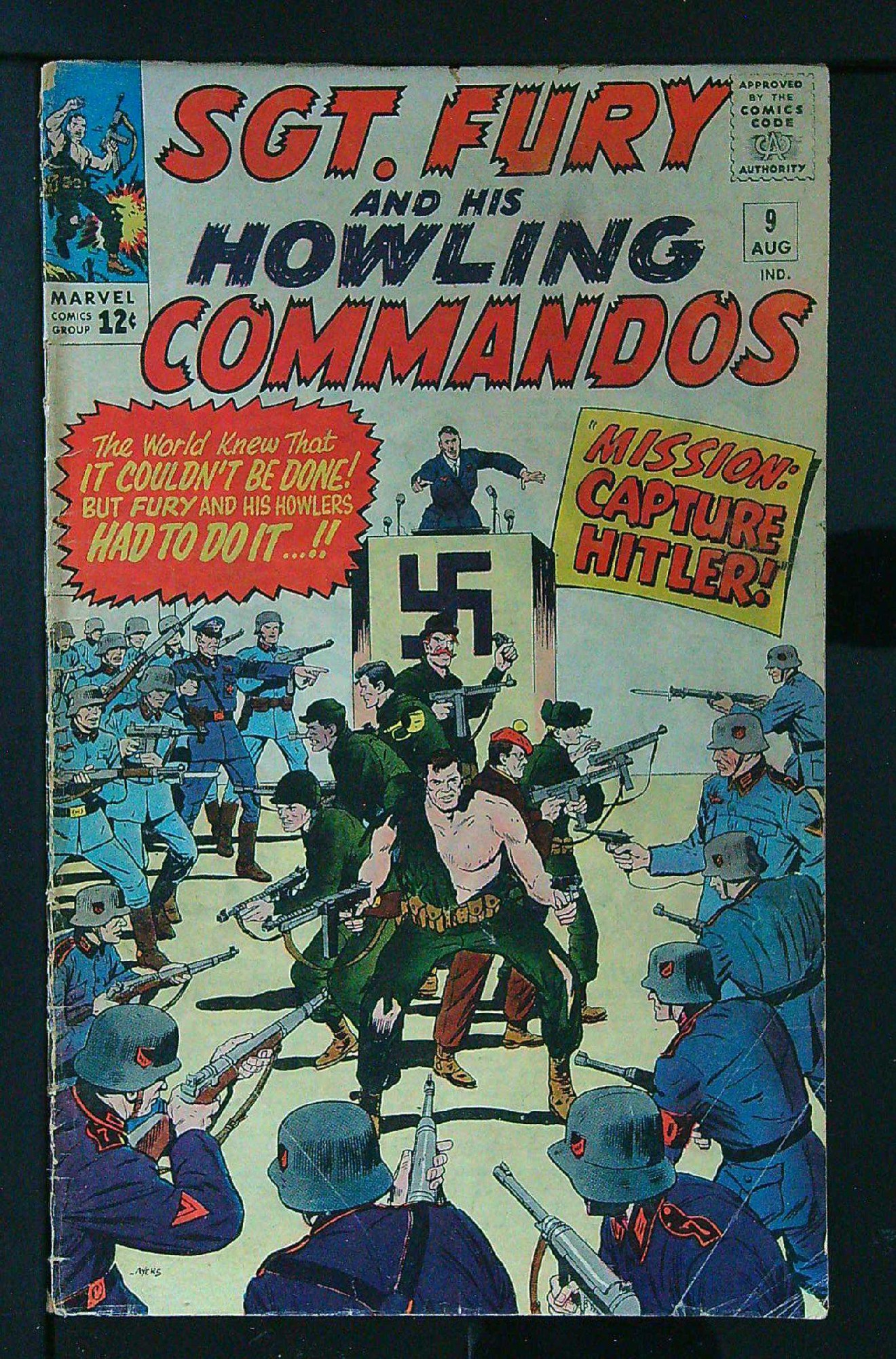 Cover of Sgt. Fury & His Howling Commandos #9. One of 250,000 Vintage American Comics on sale from Krypton!