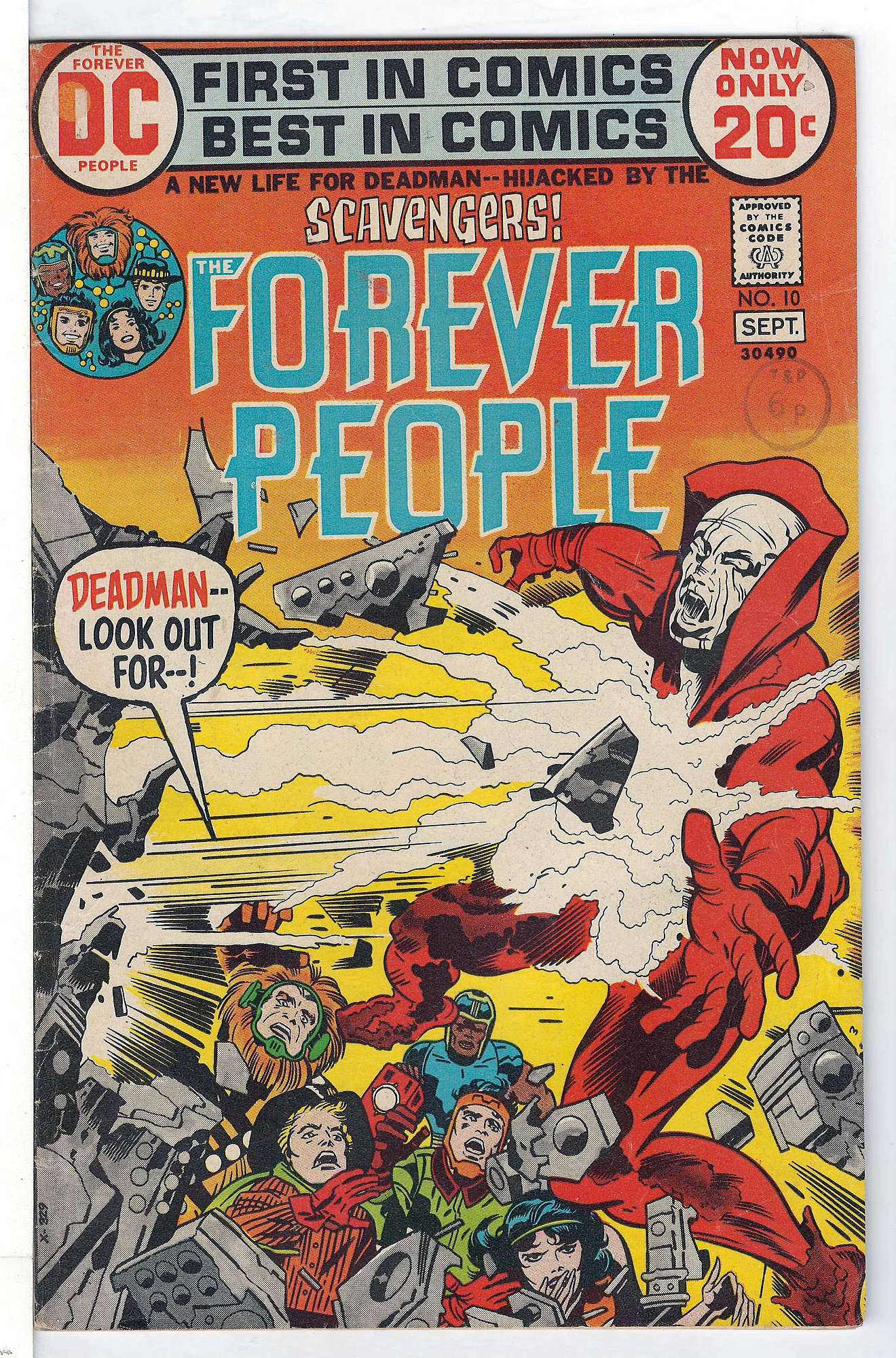 ACTUAL SCAN OF COMIC!<br>Stamp on Cover - See Scan Cover of Forever People (Vol 1) The #10. One of 250,000 Vintage American Comics on sale from Krypton!