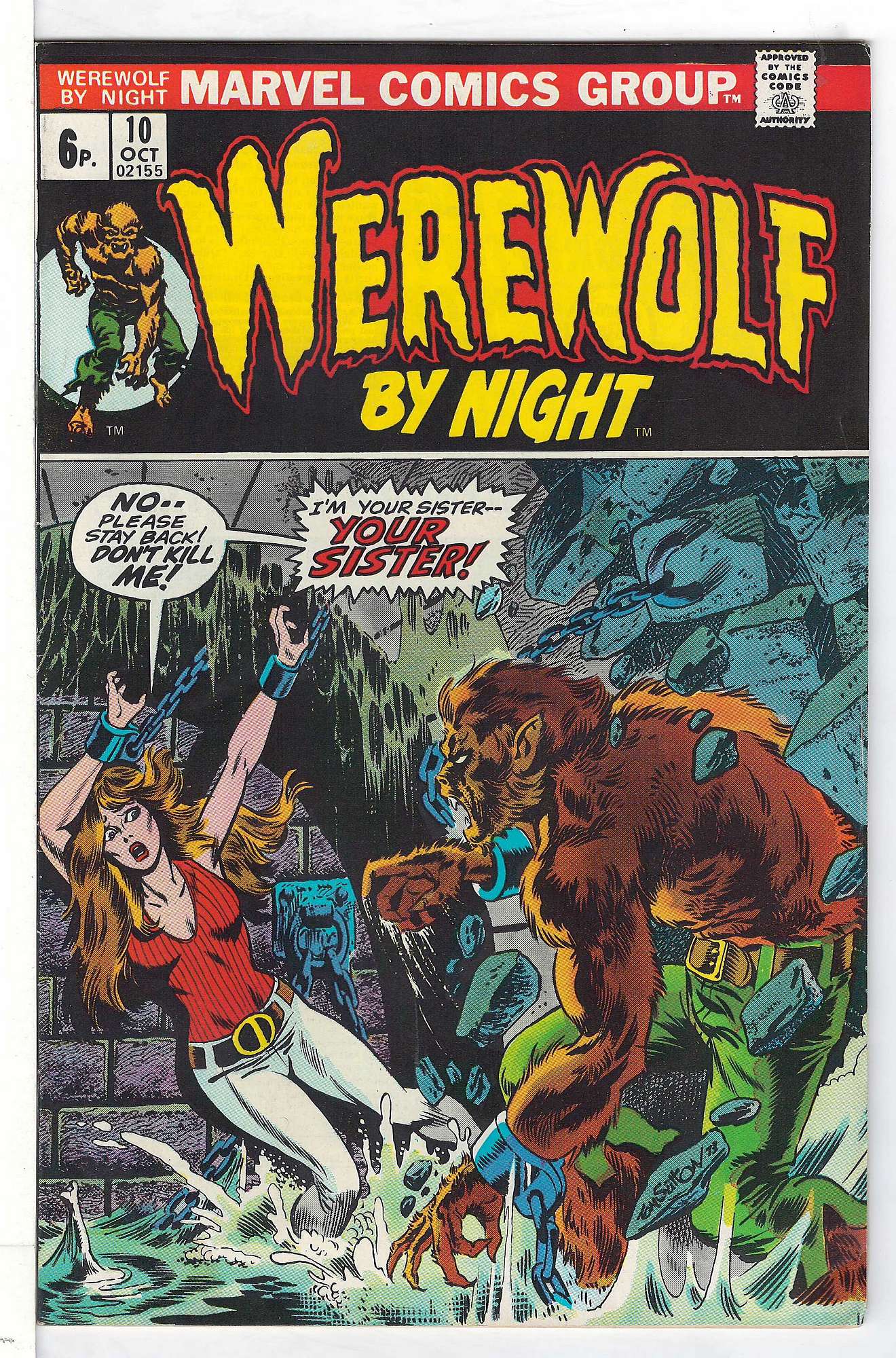 Cover of Werewolf by Night (Vol 1) #10. One of 250,000 Vintage American Comics on sale from Krypton!