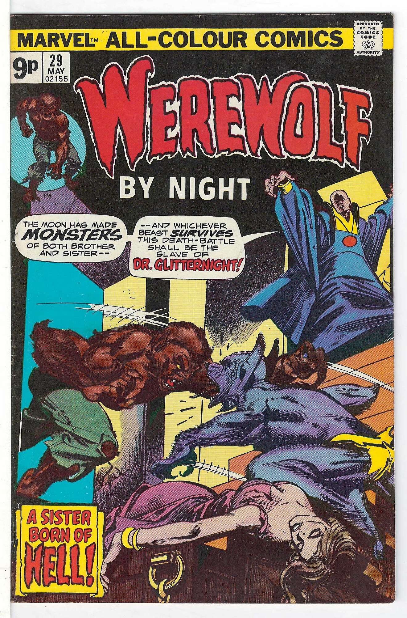 ACTUAL SCAN OF COMIC!<br> Cover of Werewolf by Night (Vol 1) #29. One of 250,000 Vintage American Comics on sale from Krypton!