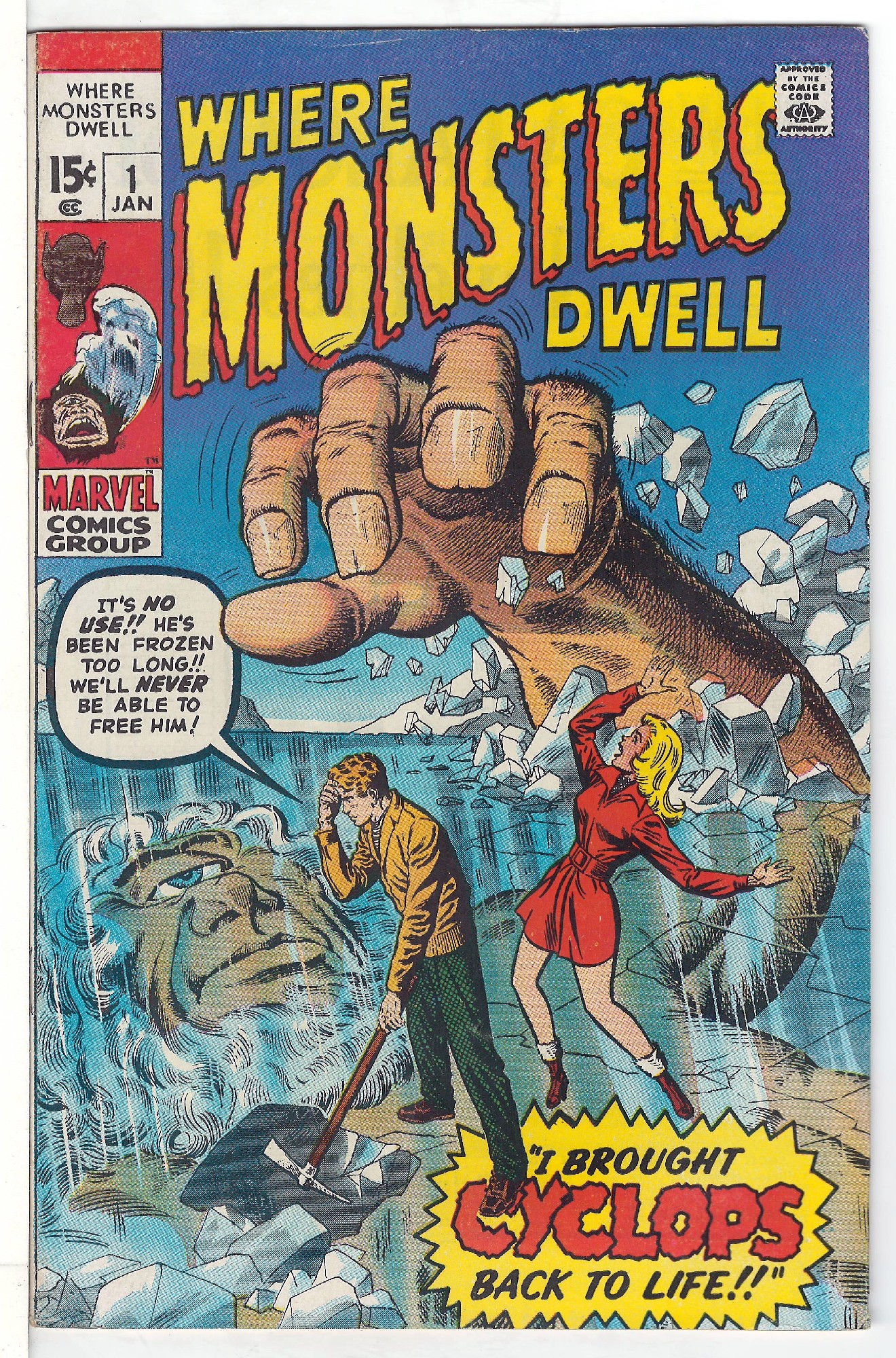 ACTUAL SCAN OF COMIC!<br> Cover of Where Monsters Dwell (Vol 1) #1. One of 250,000 Vintage American Comics on sale from Krypton!