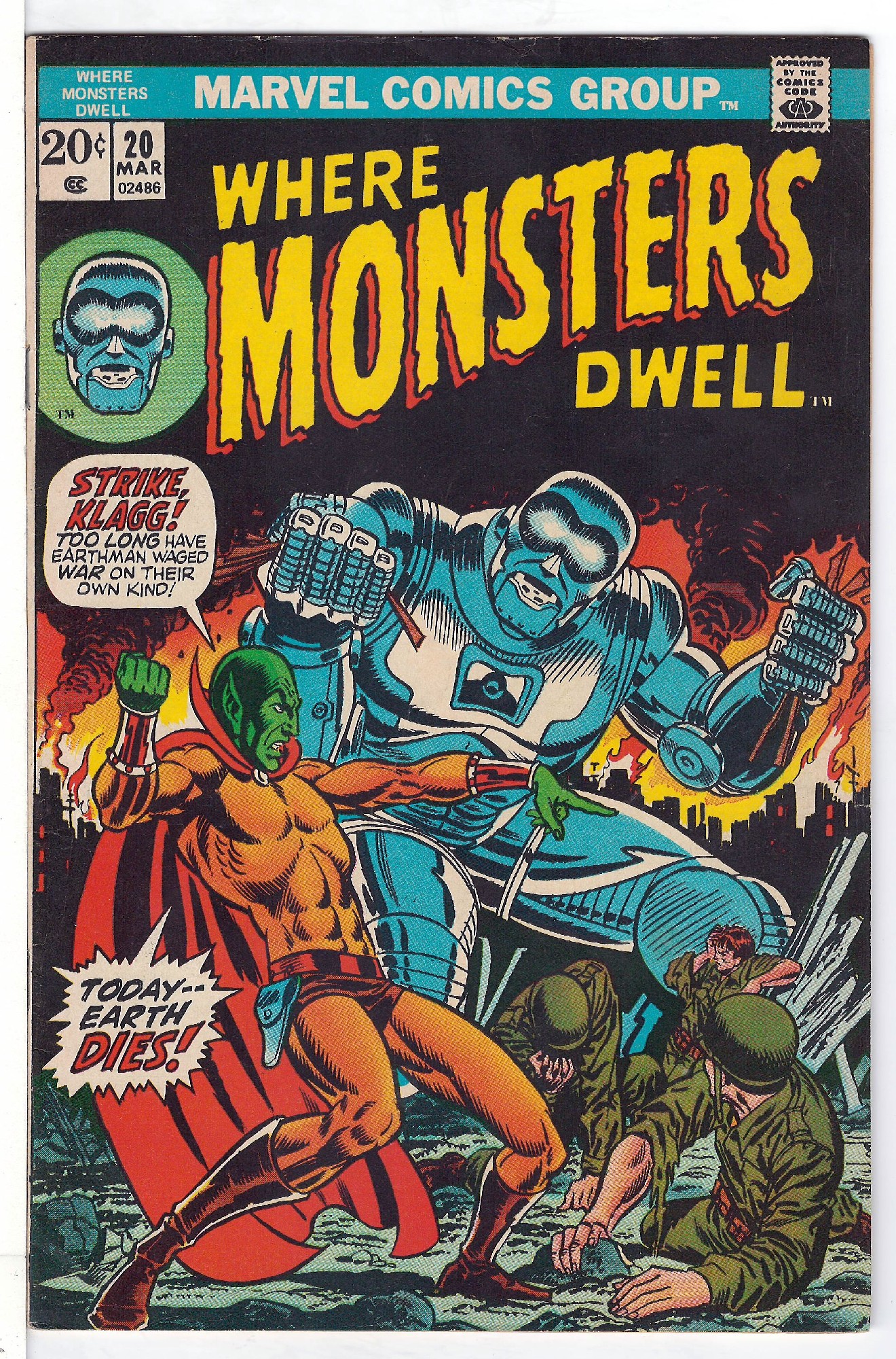 Cover of Where Monsters Dwell (Vol 1) #20. One of 250,000 Vintage American Comics on sale from Krypton!