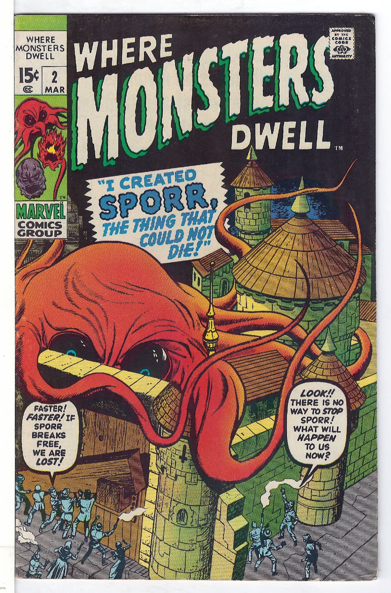 ACTUAL SCAN OF COMIC!<br> Cover of Where Monsters Dwell (Vol 1) #2. One of 250,000 Vintage American Comics on sale from Krypton!