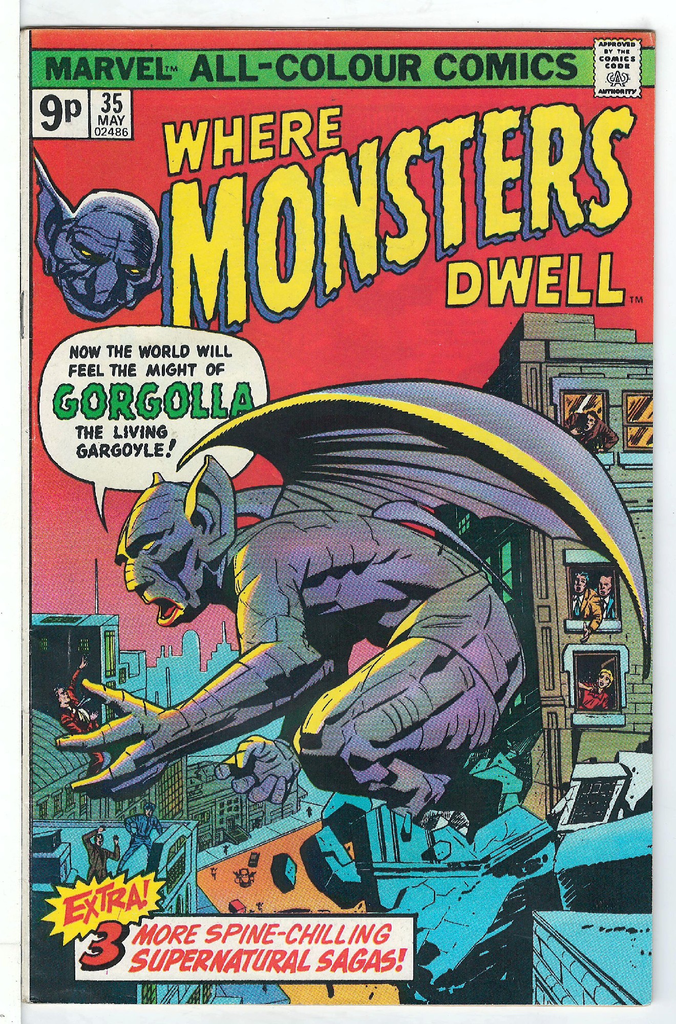 Cover of Where Monsters Dwell (Vol 1) #35. One of 250,000 Vintage American Comics on sale from Krypton!