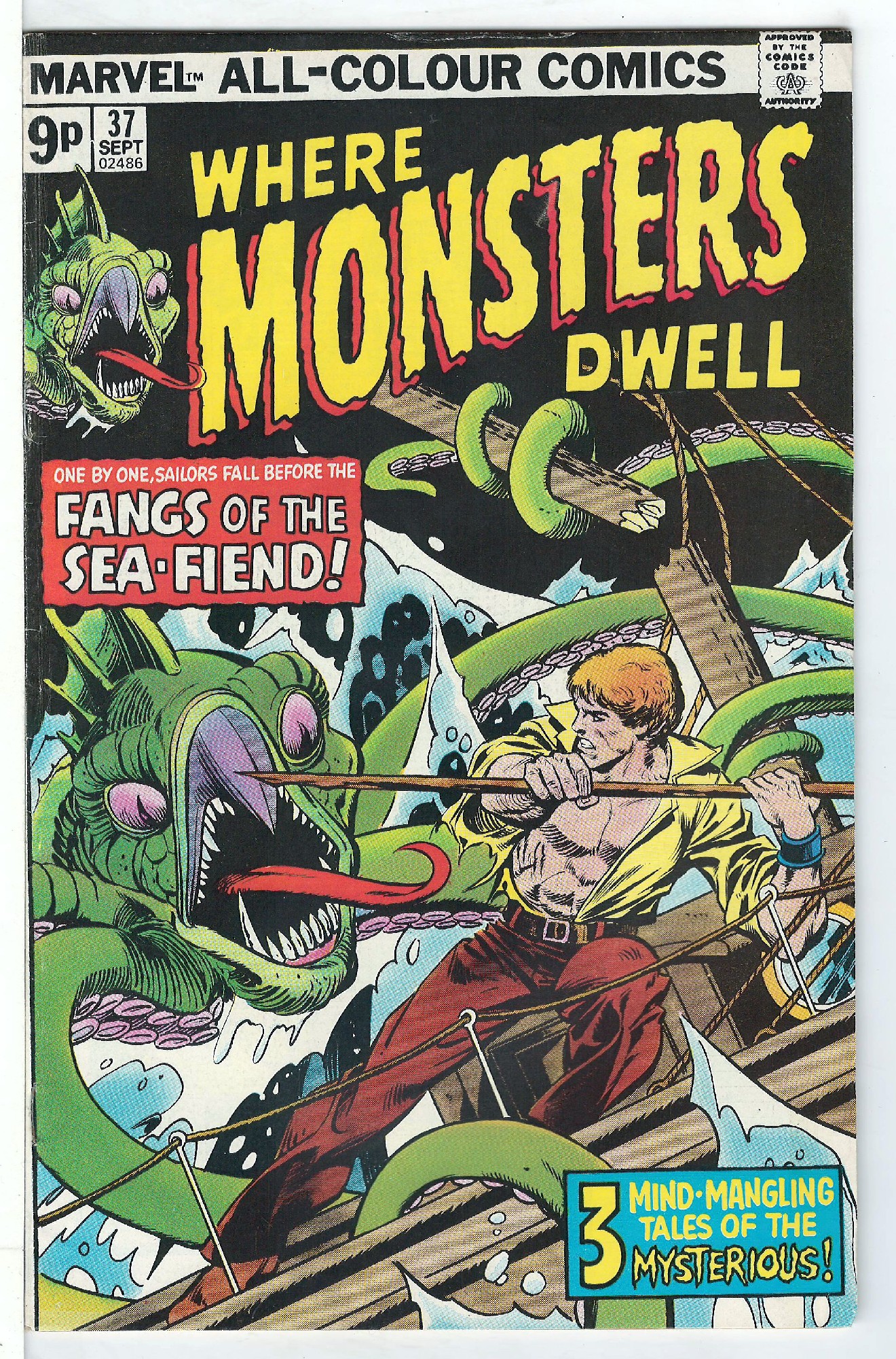 Cover of Where Monsters Dwell (Vol 1) #37. One of 250,000 Vintage American Comics on sale from Krypton!
