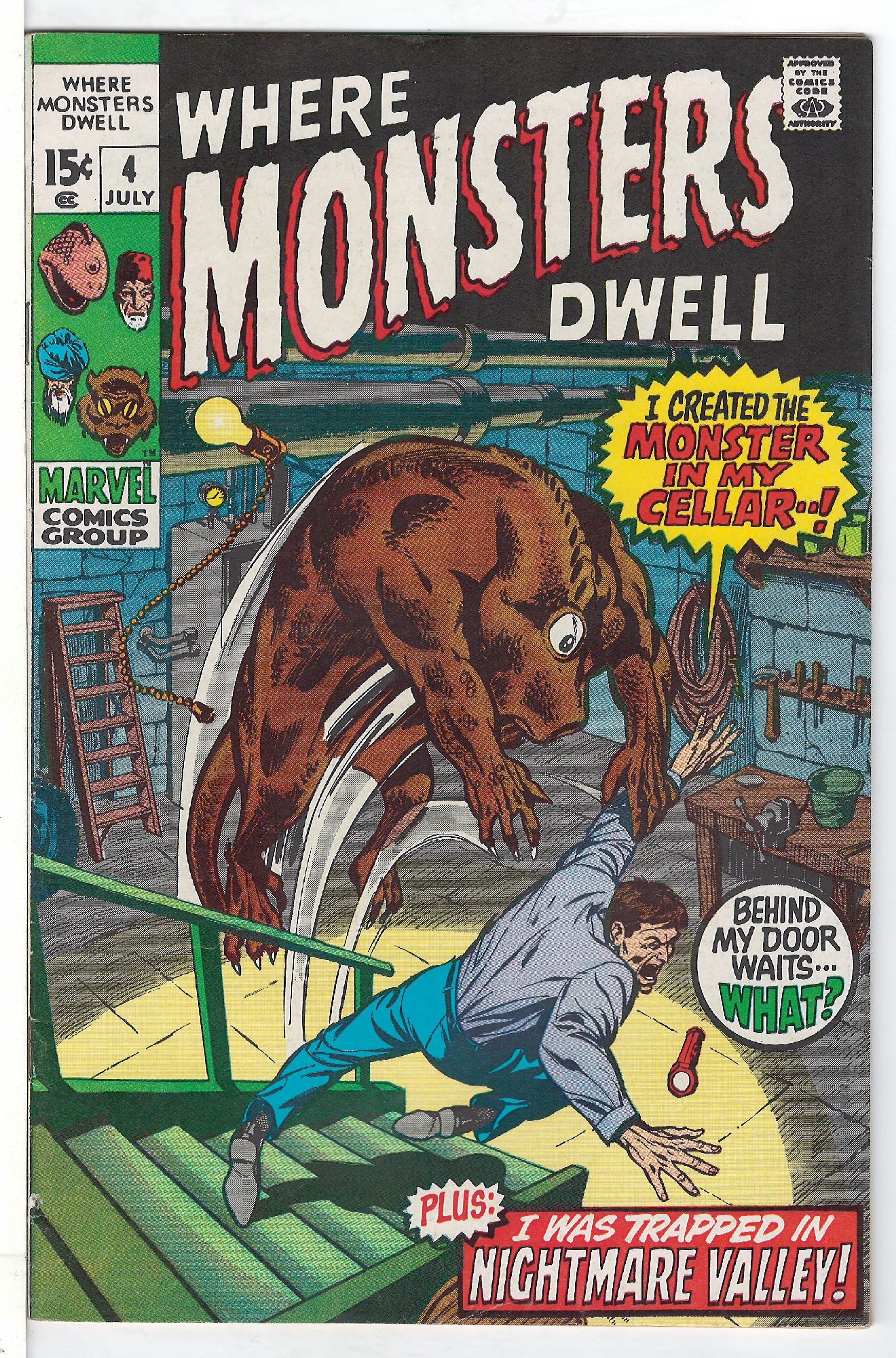 ACTUAL SCAN OF COMIC!<br> Cover of Where Monsters Dwell (Vol 1) #4. One of 250,000 Vintage American Comics on sale from Krypton!