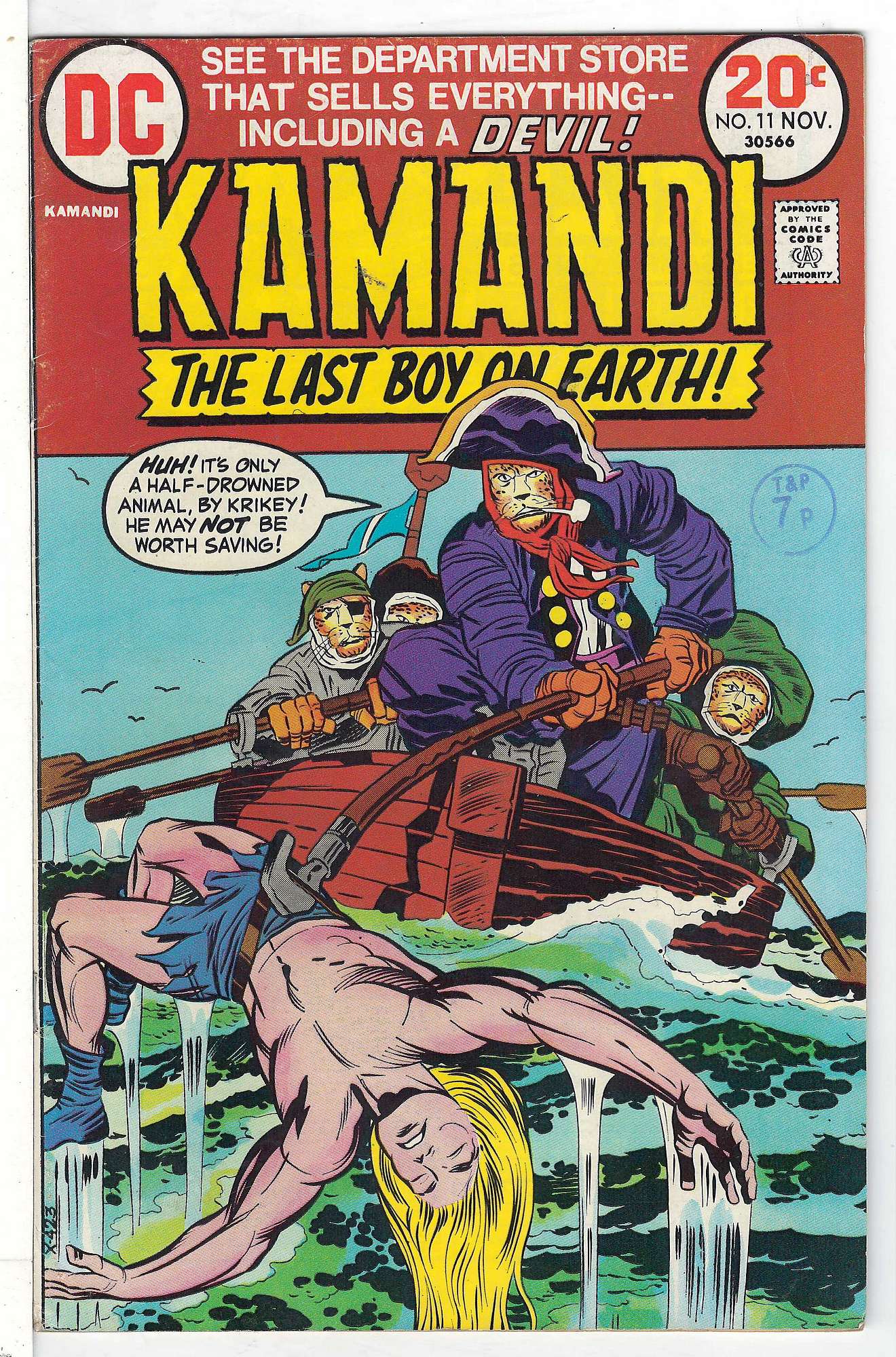 Cover of Kamandi (Vol 1) The Last Boy on Earth #11. One of 250,000 Vintage American Comics on sale from Krypton!