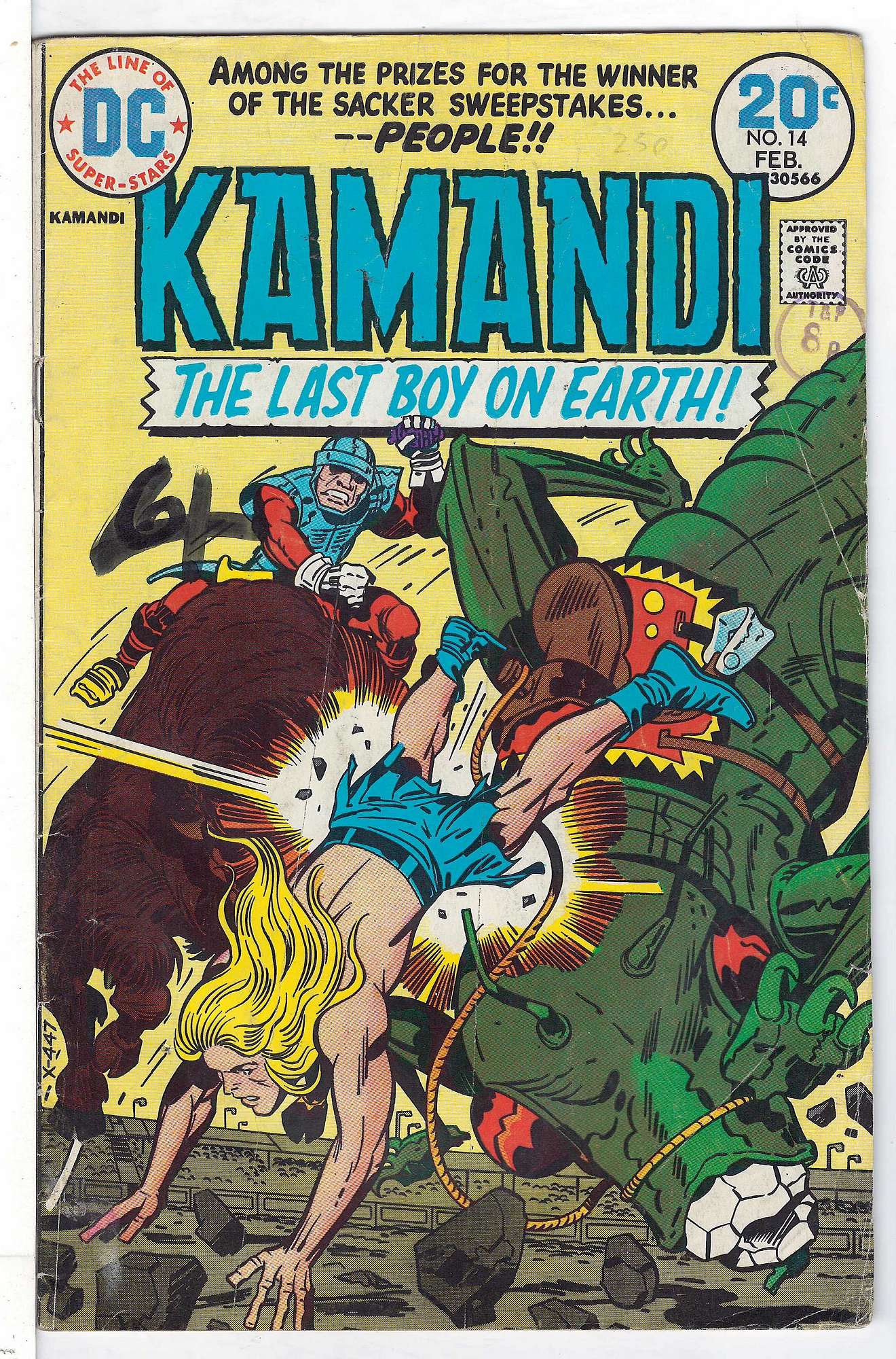 Cover of Kamandi (Vol 1) The Last Boy on Earth #14. One of 250,000 Vintage American Comics on sale from Krypton!